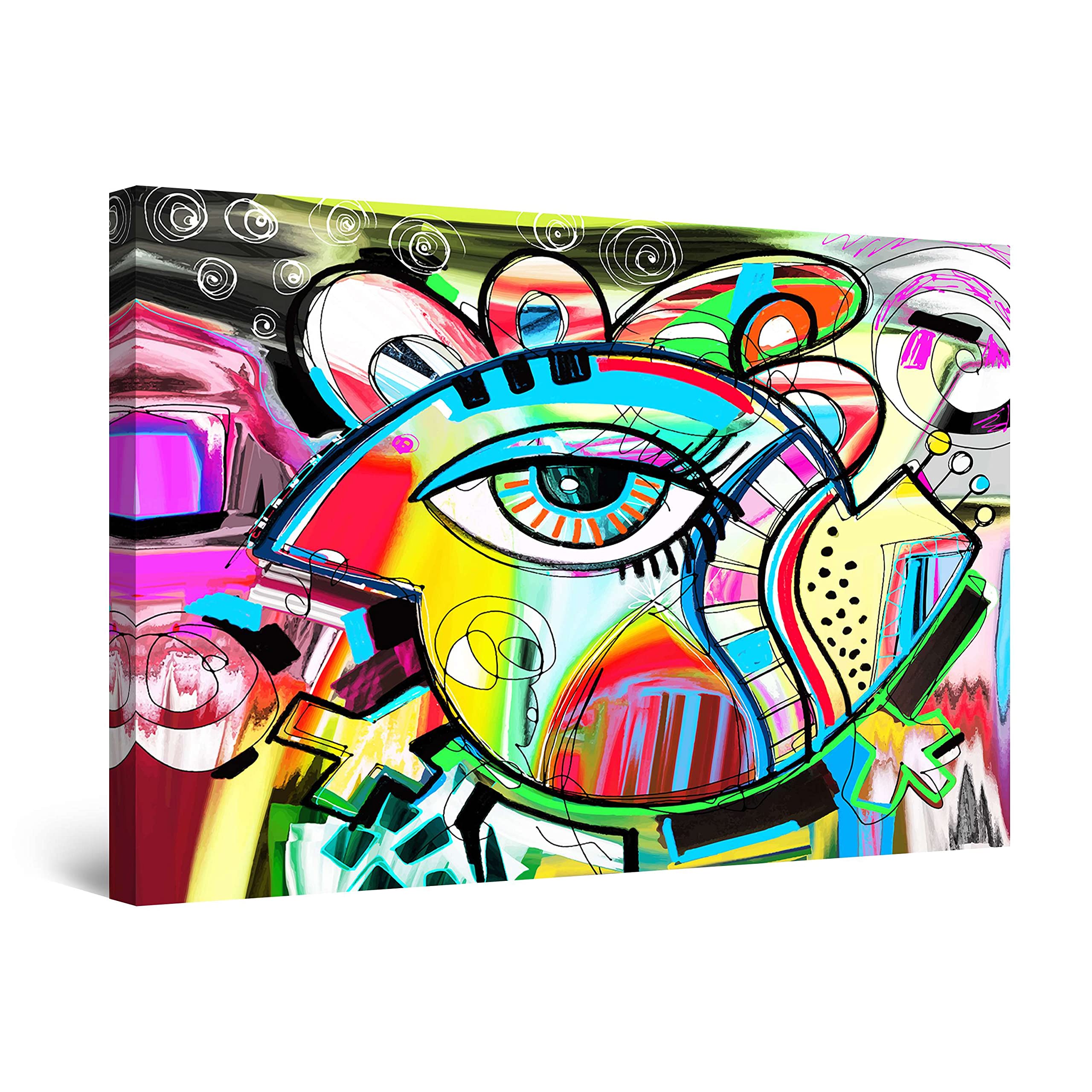 Startonight Luminous Abstract Bird Wall Art - 24x36 Inch Framed Canvas Print with Day & Night Effect, Modern Home Decor for Bedroom, Living Room & Office - Perfect for Ambient Lighting & Contemporary Interior Design