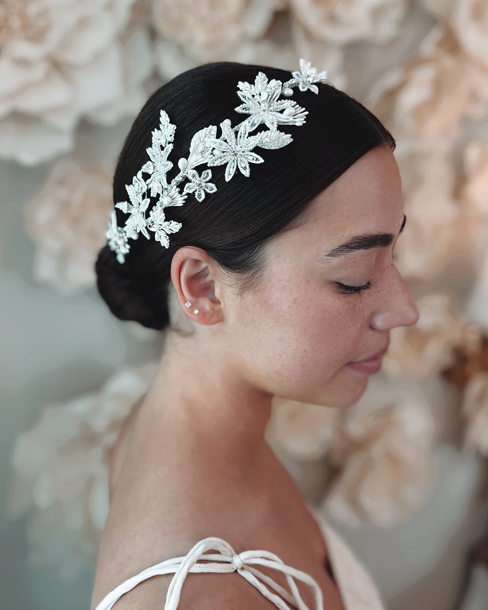 Delphine Headpiece - Elegant Floral Hair Crown for Women | Perfect for Weddings, Parties & Boho Fashion | Handmade Bridal Hair Accessories