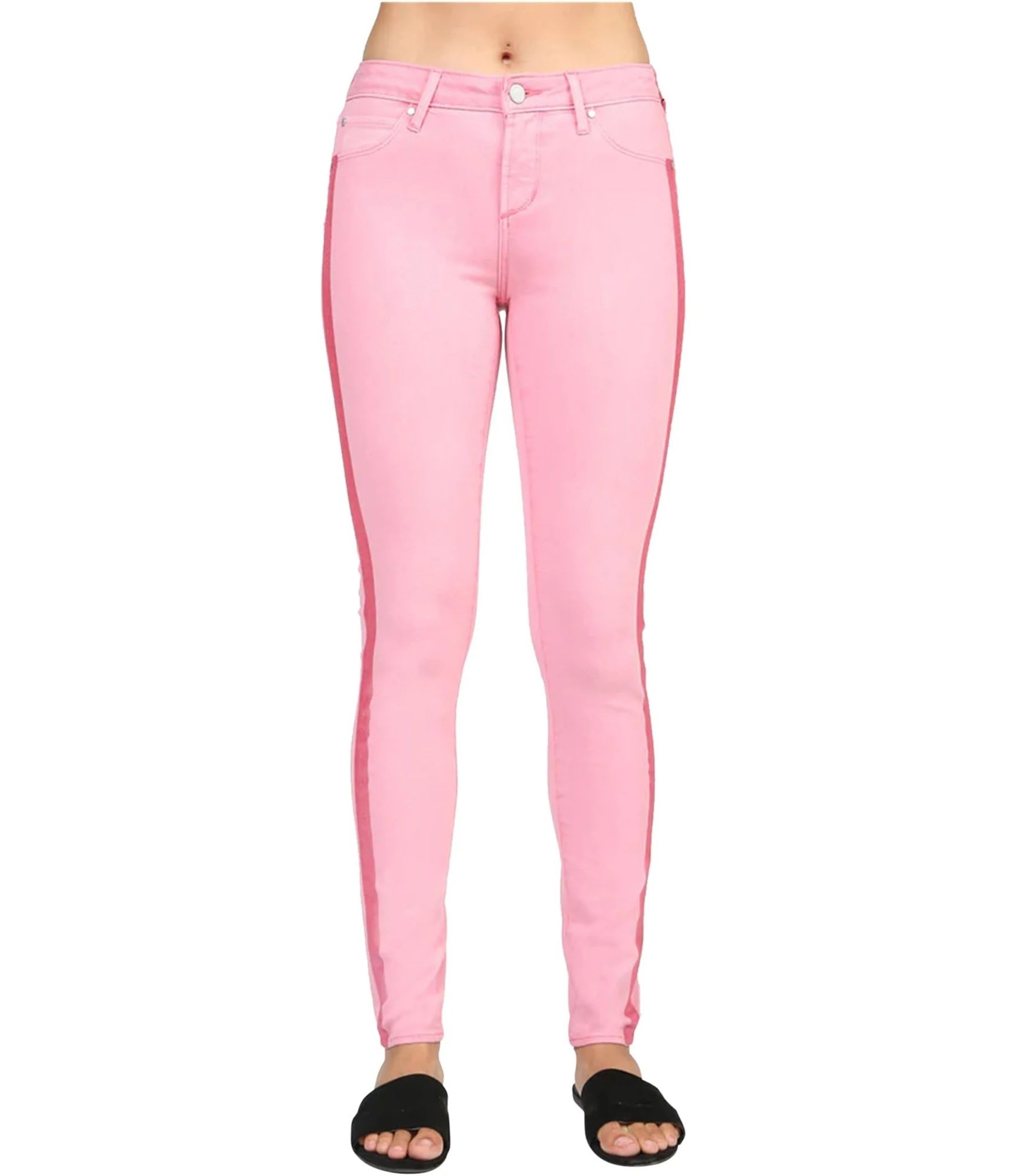 Articles of Society Women's Sarah Skinny Fit Jeans - Pink Size 31 | High Waist Stretch Denim Pants for Casual Wear & Everyday Outfits