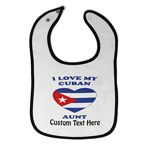 Custom Baby Bibs & Burp Cloths - Personalized 'I Love My Aunt' & Country-Themed Cotton Bib Sets for Toddlers (White/Black) - Perfect for Baby Showers, Gifts & Daily Use