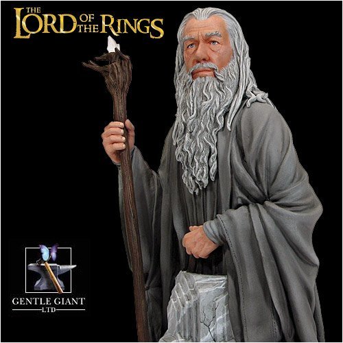 Lord of the Rings Gandalf the Grey Collectible Bust with LED Light-Up Staff - Perfect for Fantasy Decor, Movie Memorabilia Display, and Tolkien Fan Gifts