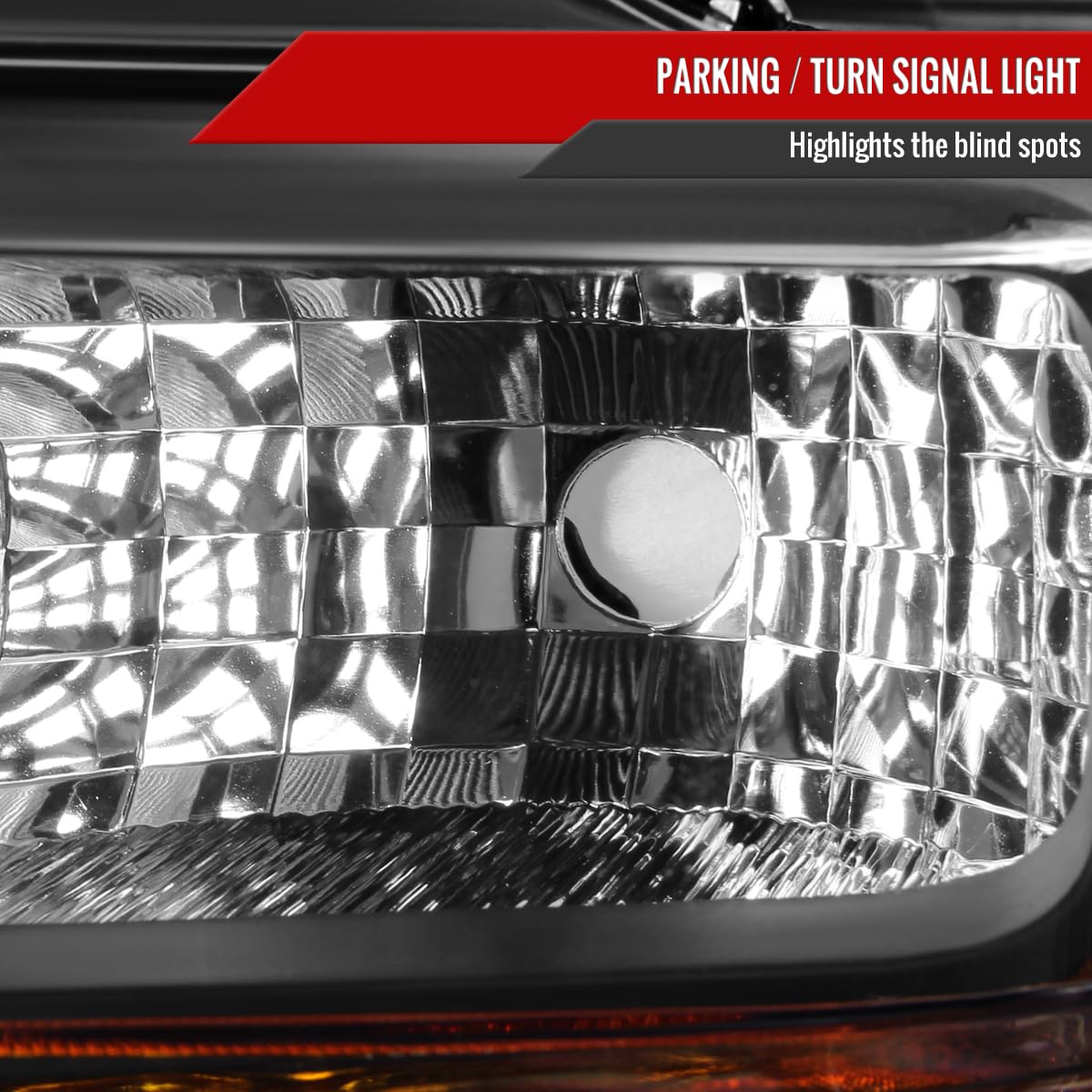 Ford F250 F350 F450 Pickup Truck Headlights (2008-2010) - Black Replacement Headlight Assembly Pair (Left + Right) - Perfect for Off-Roading & Night Driving