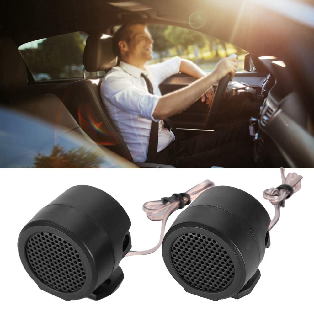 Qiilu 320W Car Tweeter Speakers, Duokon 12V 500W Mini Car Audio Tweeter 165mm 91dB Loudspeaker, Plastic Black for Enhanced Car Audio Experience