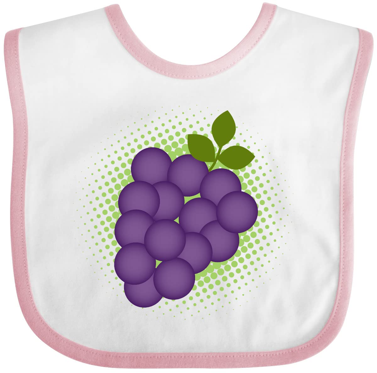 Inktastic Grapes Vineyard Fruit Grape Grower Baby Bib - Soft Cotton Drool Bib for Infants & Toddlers - Perfect for Feeding, Teething, and Everyday Use