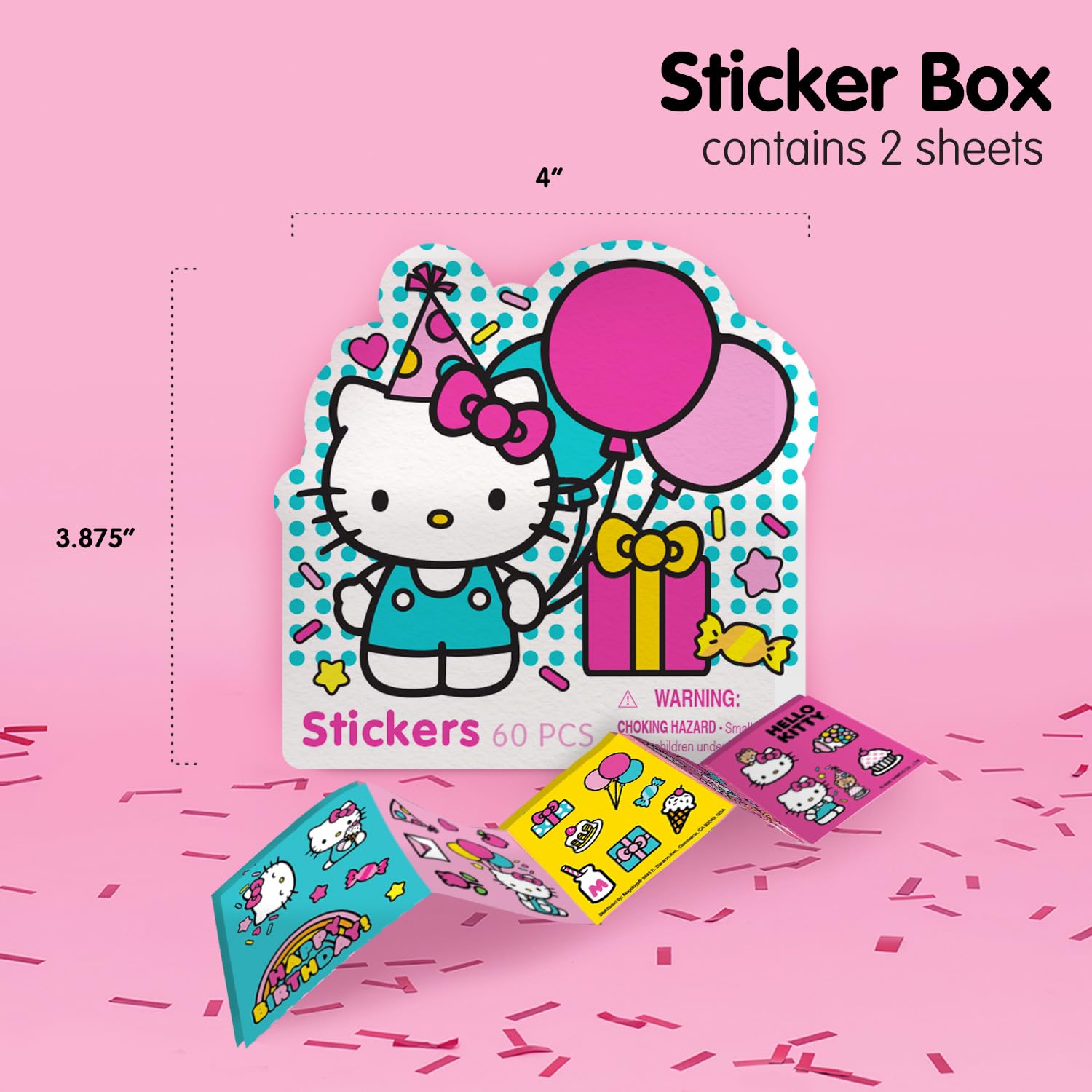 Hello Kitty Birthday Party Gift Set - Tin Box, Pencil Case, Stickers, Necklace, Plush Toy & Hat | Perfect for Girls' Birthday Celebrations, School Supplies & Kawaii Collectibles