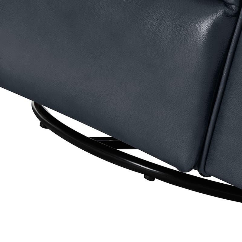 Felisa Genuine & PVC Leather Power Swivel Recliner Chair - Adjustable Electric Massage Recliner with USB Ports for Living Room, Home Theater, and Office Relaxation