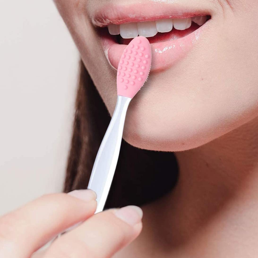 Double Sided Silicone Lip & Nose Brush - Blackhead Cleaner for Soft Skin Care (2pcs) - Perfect for Daily Facial Cleansing