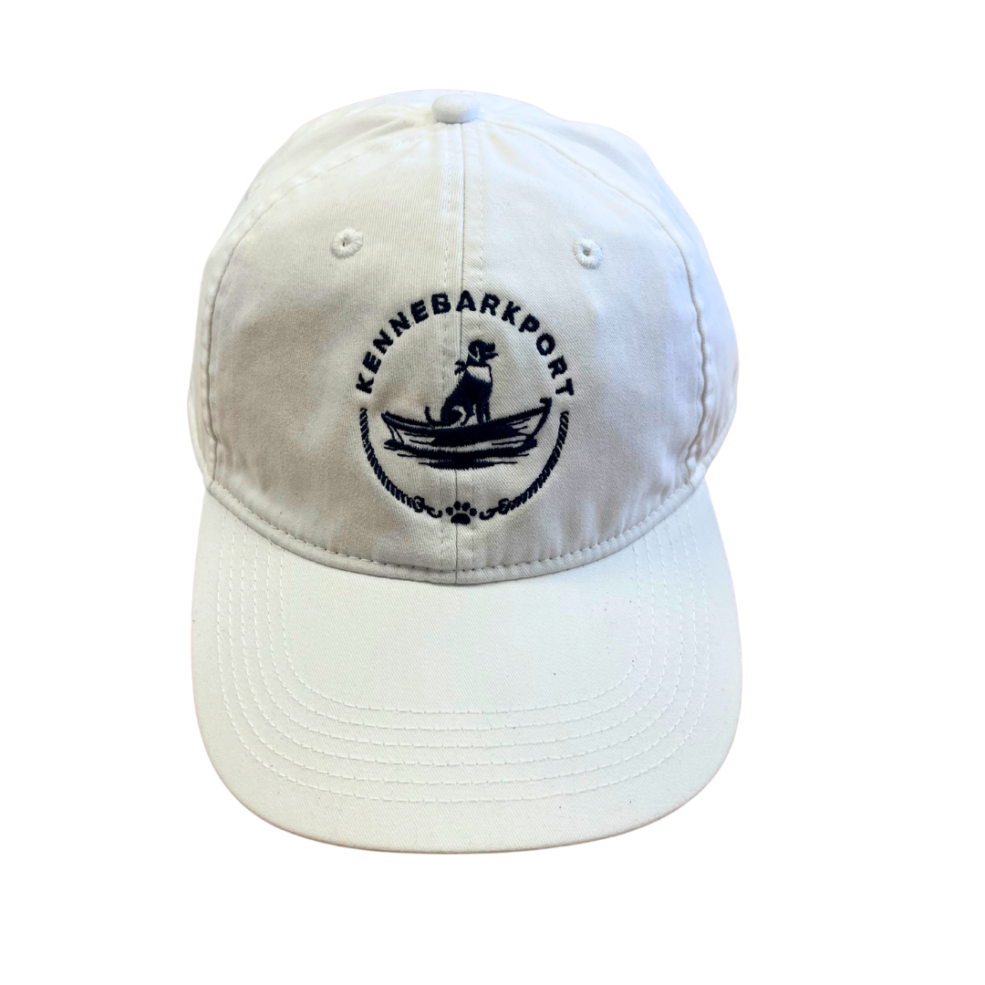 White Hat / Navy Embroidery