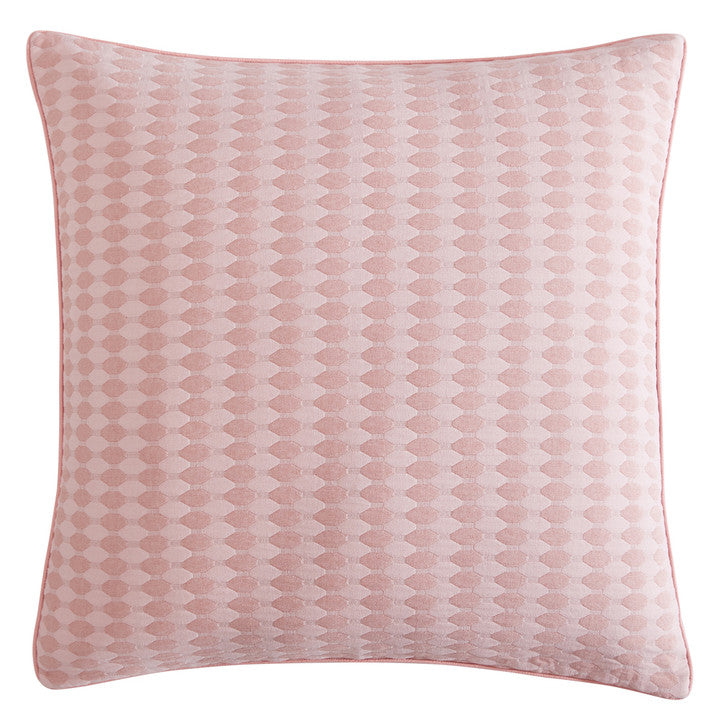 Premium Frankie Blush European Pillowcase Set - Luxury 100% Cotton Bedding by Logan & Mason - Perfect for Master Bedroom, Guest Room & Home Decor