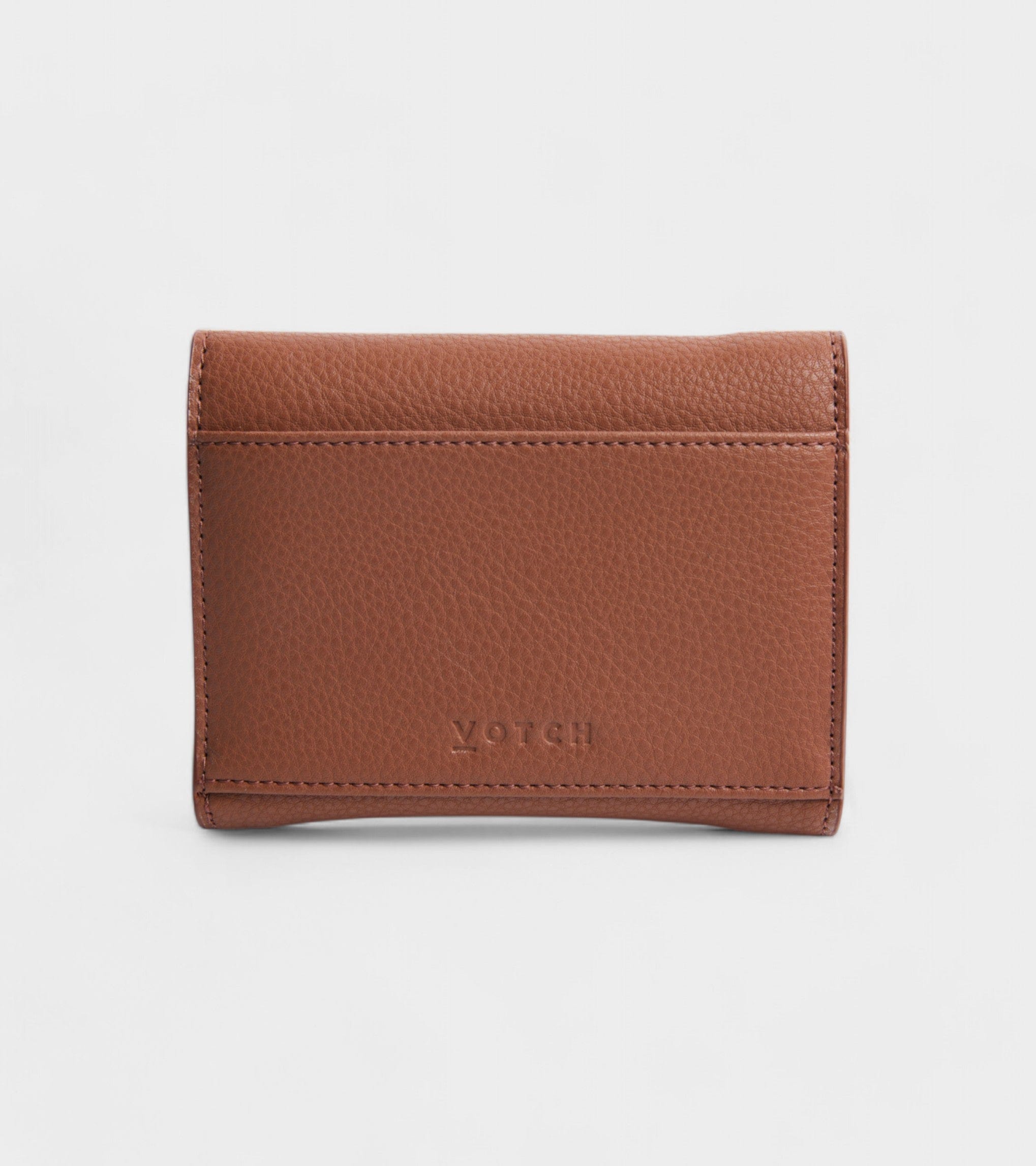Clemmie Women's Vegan Bio-Based Bamboo Trifold Wallet | Eco-Friendly Brown Leather Alternative | Perfect for Everyday Use, Travel & Minimalist Lifestyle