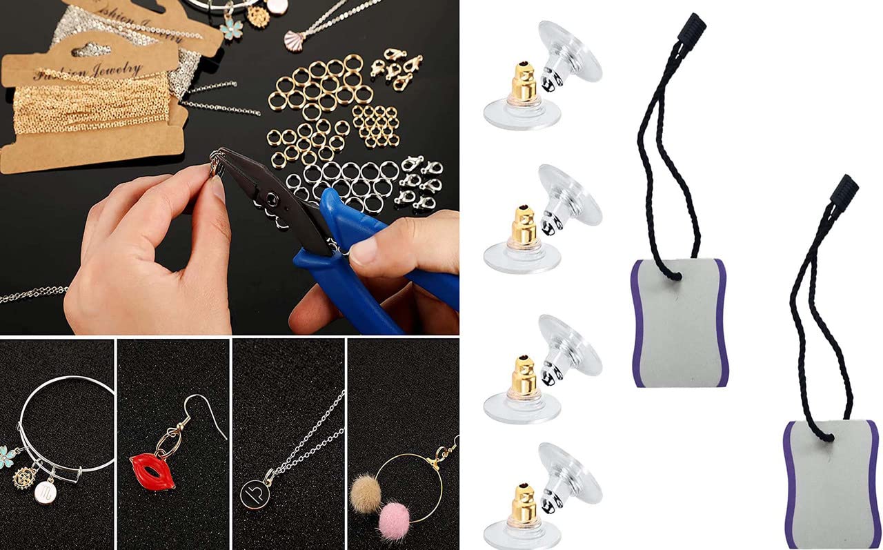 DIY Silver Earring Making Kit - Fish Hook Ear Wires, Jump Rings & Jewelry Findings (50g) | Perfect for Handmade Jewelry, Gifts & Craft Projects