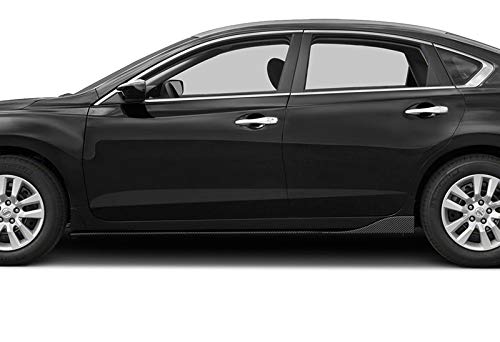 3PCS Front Bumper Body Kit Spoiler Lip + 6PCS Side Skirt Extensions Splitters Diffuser for 2015-2017 Toyota Camry - Carbon Fiber Look (86