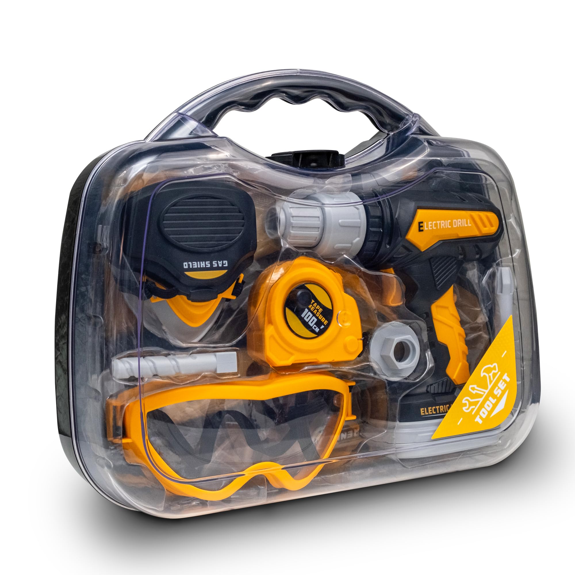 **Kids Tool Set with Electric Drill - 24-Piece Construction Toy Kit for Toddlers Ages 3-6 | Includes Screwdriver, Nuts & Bolts | STEM Learning & Pretend Play | Gift for Boys & Girls (Yellow Toolbox) - Perfect for DIY Play, Birthday Gifts & Preschool Learning Activities**