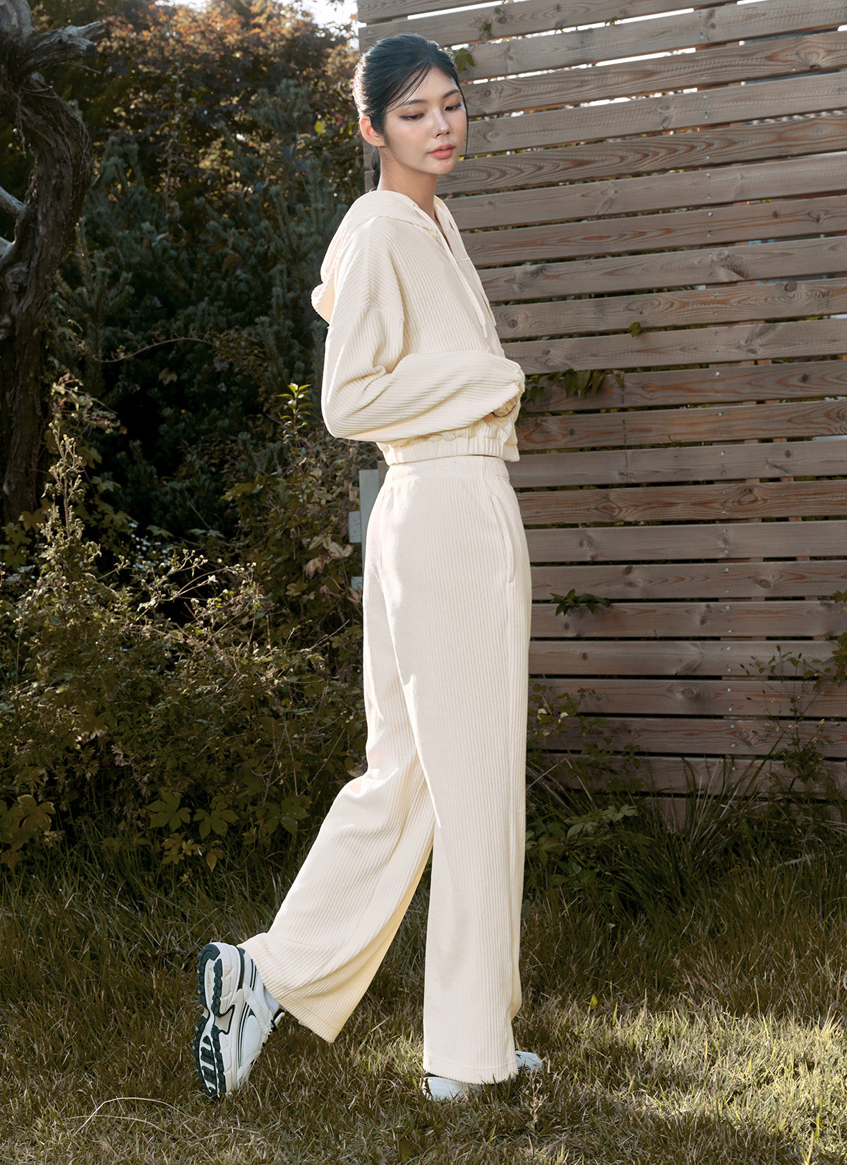 Velvet Corduroy Wide Leg Pants for Women - High Waisted Comfortable Lounge Pants for Casual Wear & Home Relaxation
