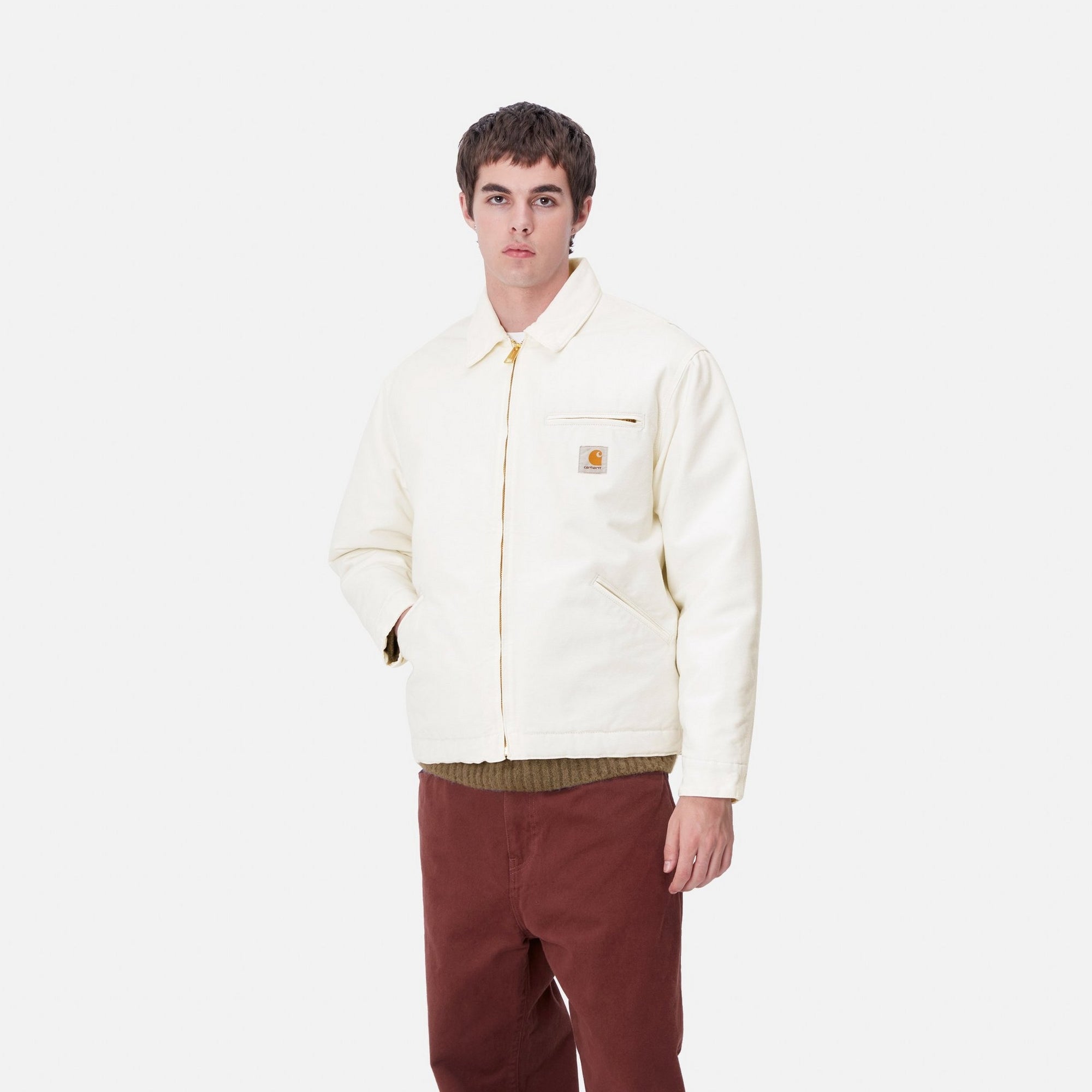 OG Detroit Jacket for Men - Heavyweight Winter Waxed Cotton Workwear Coat | Water-Resistant Outdoor Jacket for Cold Weather, Hunting & Urban Style