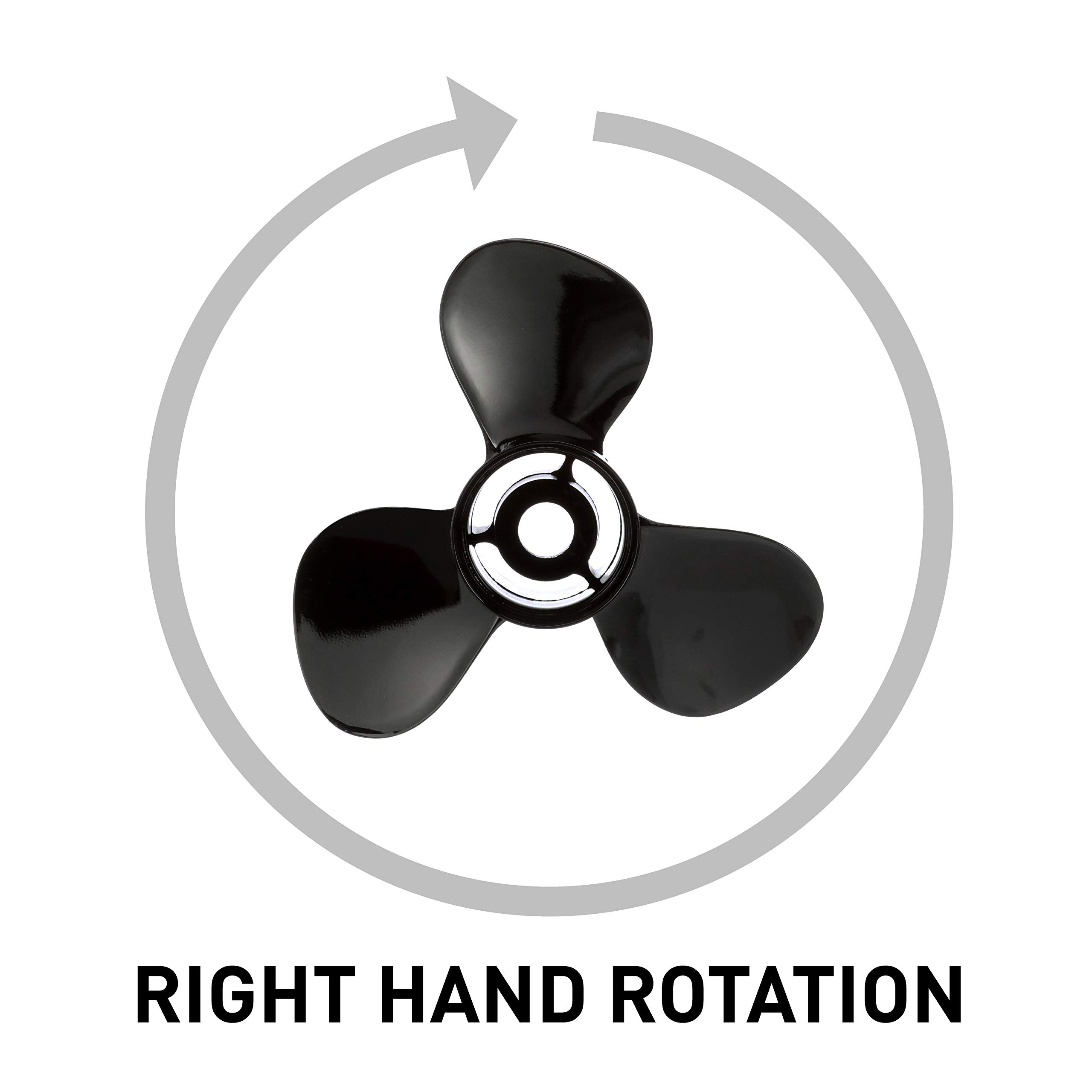 Quicksilver Black Diamond 3-Blade Aluminum Propeller for Mercury & MerCruiser Outboard Motors - High Performance Boat Propeller for Smooth Cruising, Watersports & Fishing