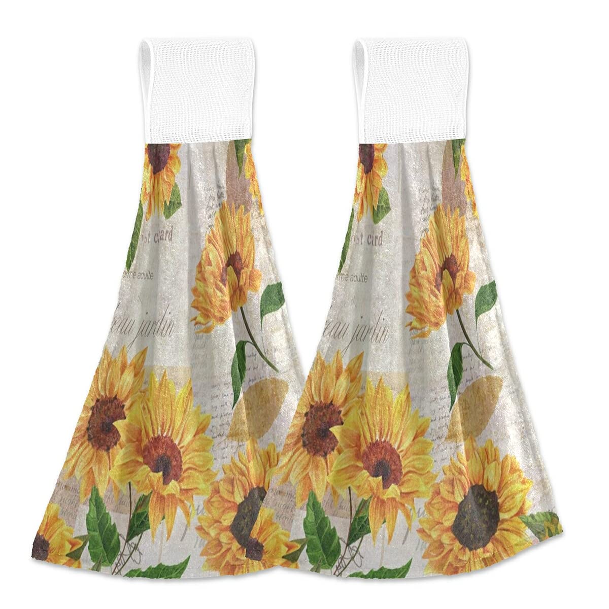 2 Pack Decorative Kitchen Hand Towels - Soft Linen for Bath & Home Decor