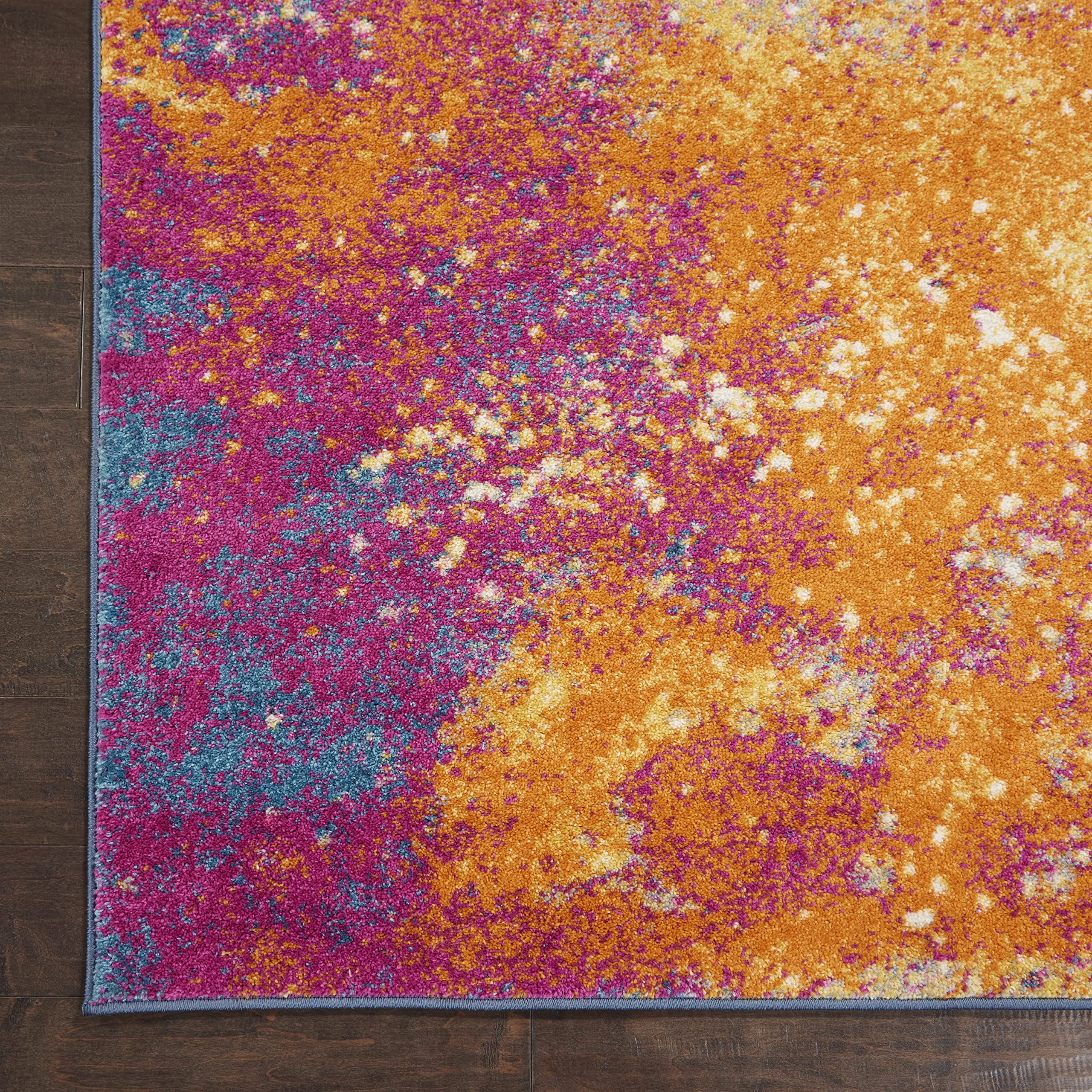 Nourison Passion Sunburst 8' x 10' Modern Abstract Area Rug | Non-Shedding & Easy to Clean | Perfect for Bedroom, Living Room, Dining Room & Kitchen Decor