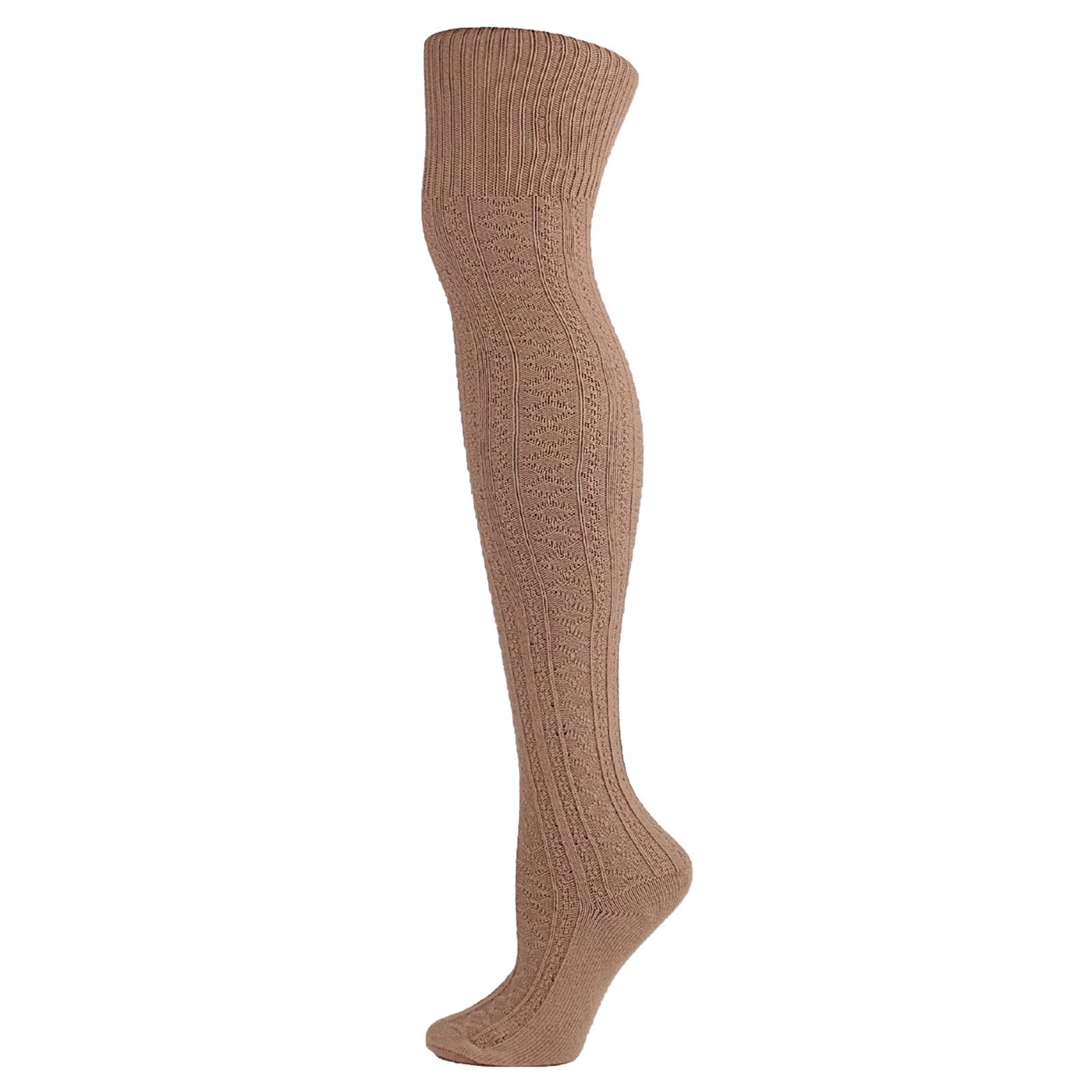 Women's Knee-High Cotton Socks - Solid Color Fashion Stockings for Adults - Soft Knit Comfort for Daily Wear, Office, Winter & Casual Outfits