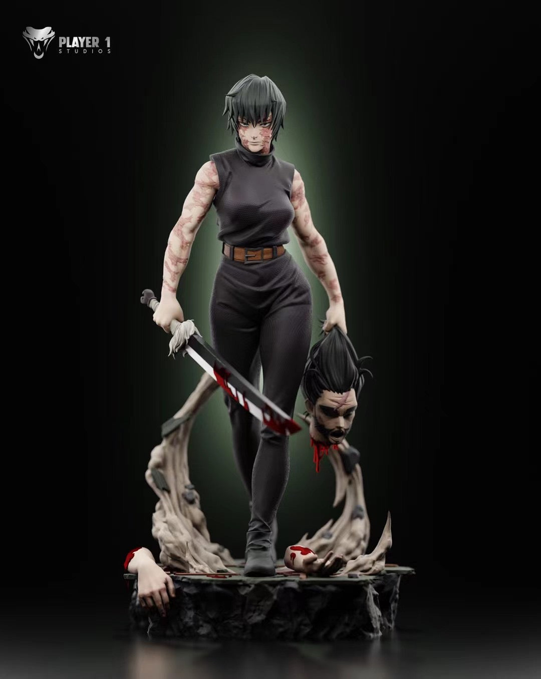 Player 1 Studio Zenin Maki Anime Figure - Premium Collectible Statue for Jujutsu Kaisen Fans | Perfect for Display, Cosplay, and Anime Merch Collections