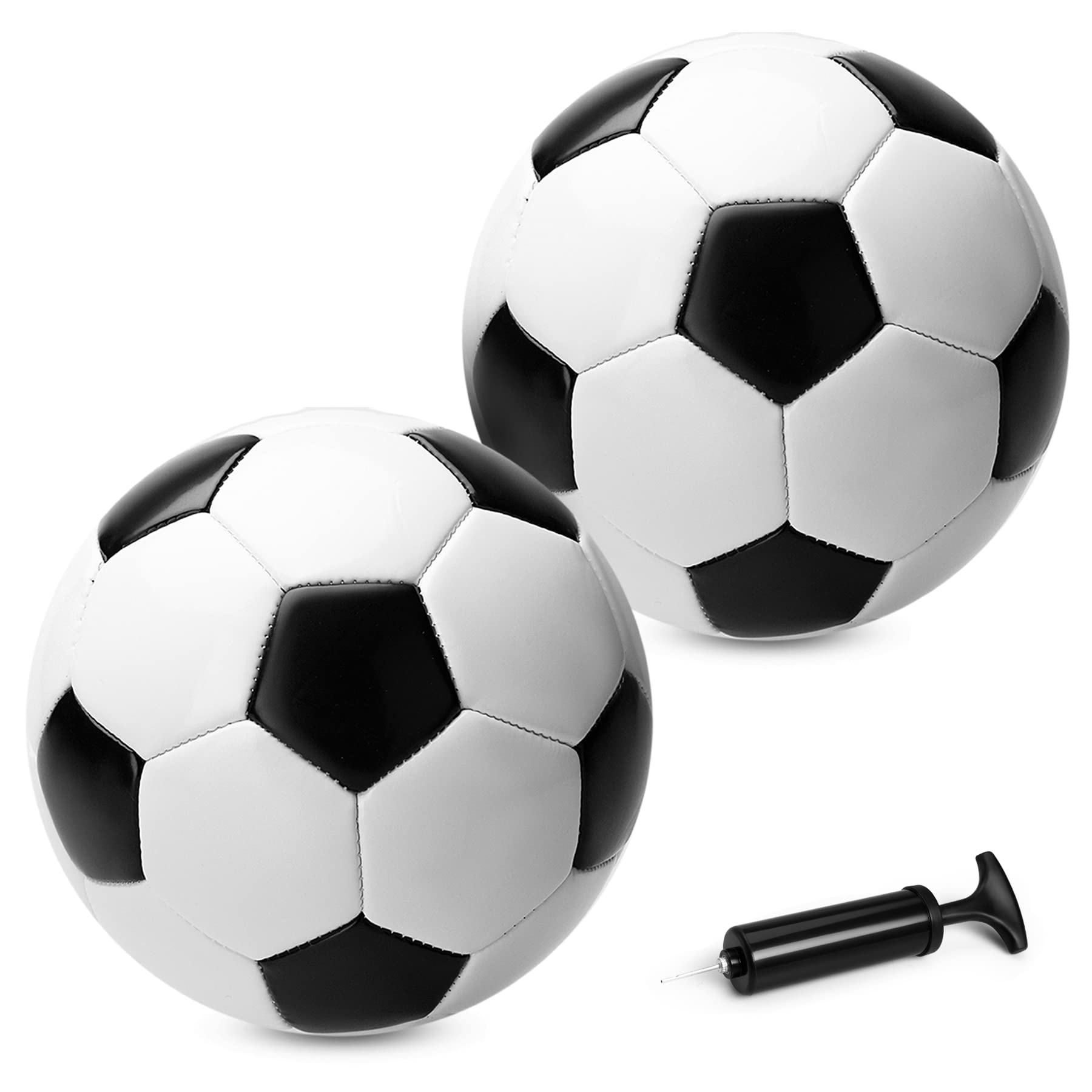 Size 3 Soccer Ball for Kids - Classic & Pink Youth Soccer Ball with Air Pump for Boys & Girls Ages 2-8, Indoor Outdoor Training & Play, Perfect for Backyard Games, Birthday Gifts & Team Sports Practice