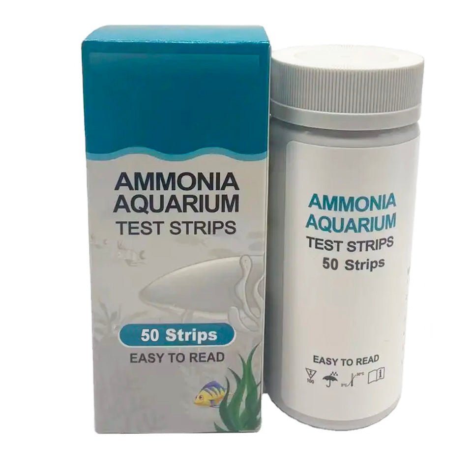 Ammonia Aquarium Test Strips - Fast & Accurate Water Testing Kit for Fish Tanks, Ponds & Aquariums - Monitor NH3 Levels for Healthy Fish & Aquatic Life (50 Strips) - Perfect for Freshwater & Saltwater Tanks