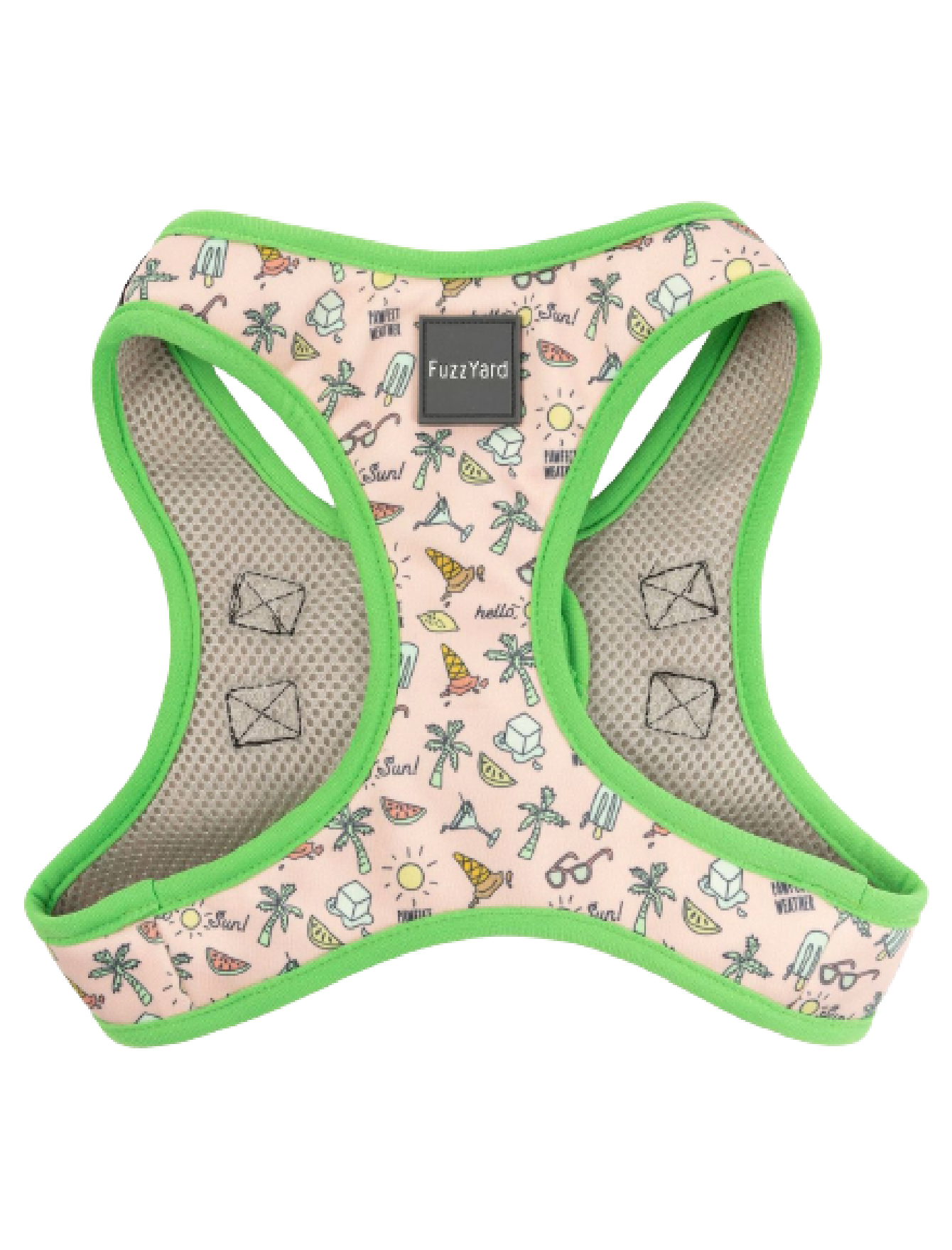 Fuzzyard Step-in Dog Harness - Adjustable No-Pull Pet Vest, Reflective Hello Sun Print (XS-XXL) for Small to Large Dogs - Perfect for Walking, Hiking & Outdoor Adventures