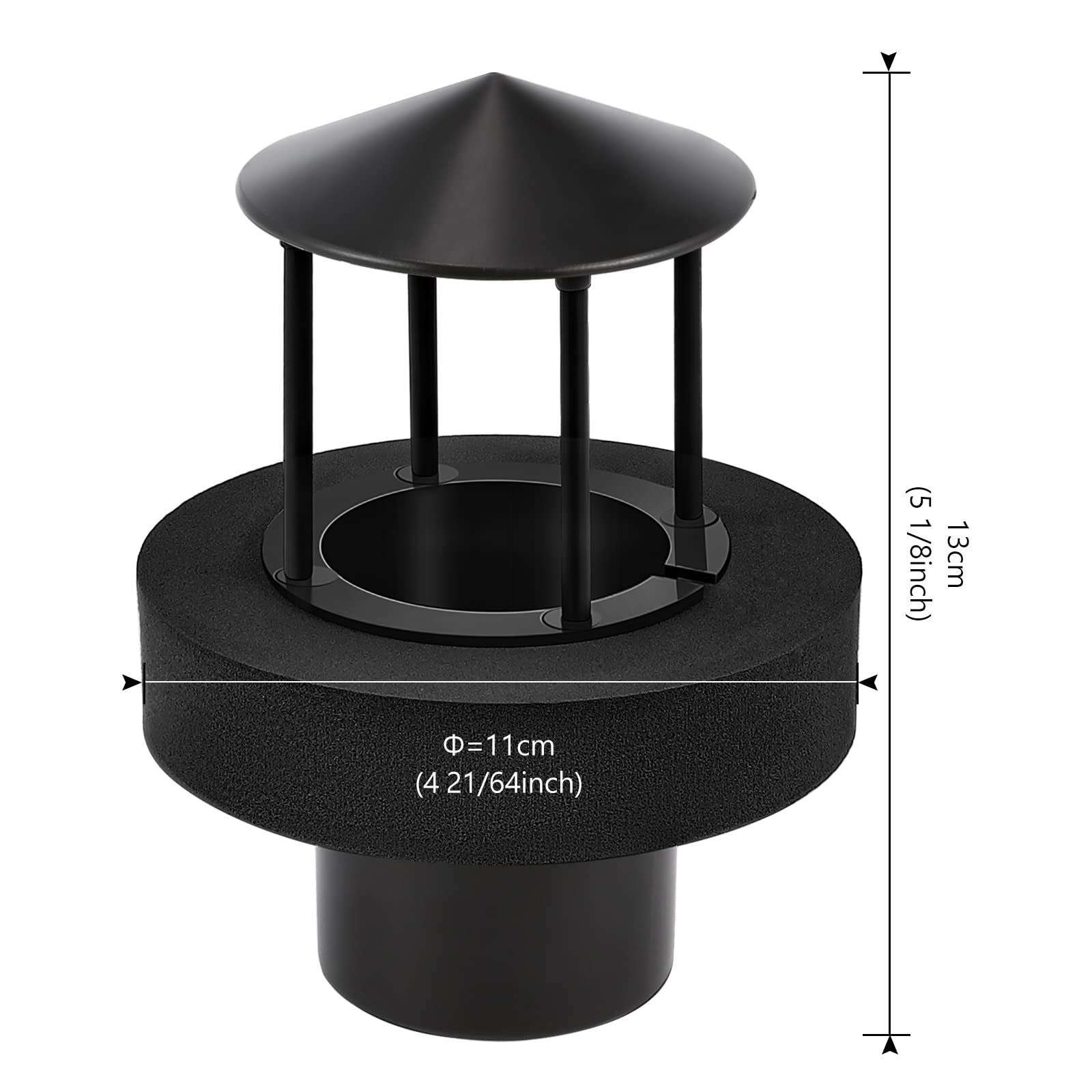 Mxmoonant Black Splash Guard & Float for Single-Head Ultrasonic Mist Maker - Water Depth Over 10cm/3.94inch (Mist Maker Not Included) - Perfect for Humidifiers, Aromatherapy Diffusers & Indoor Water Features