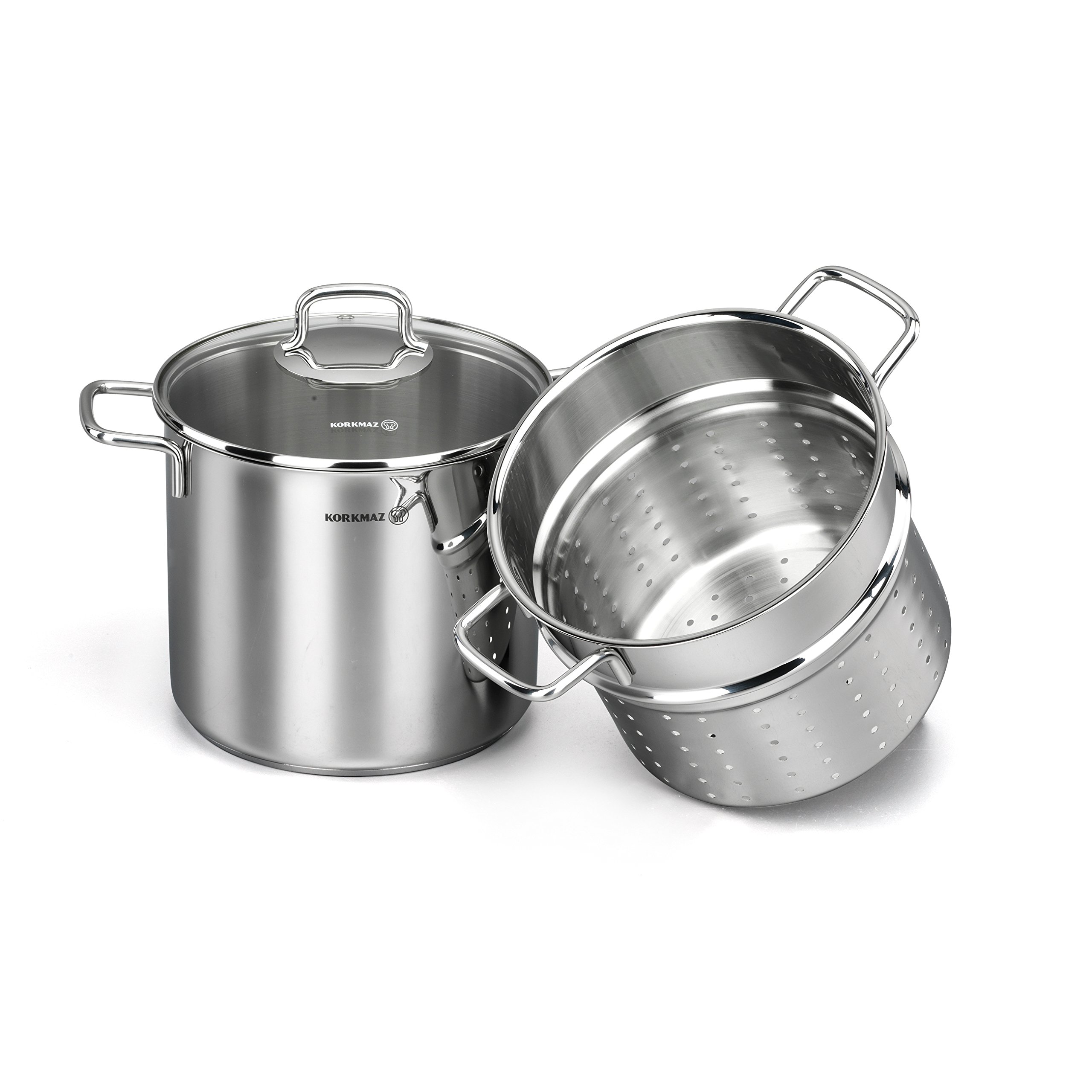 Korkmaz Perla Spaghetti Set - Premium Pasta Cookware for Italian Cuisine | Perfect for Home Cooking, Restaurants & Gifts