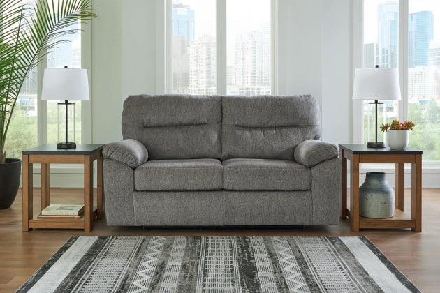 Bindura Glider Loveseat - Comfortable Small Space Gliding Chair for Nursery, Living Room & Patio - Perfect for Breastfeeding, Relaxing & Reading