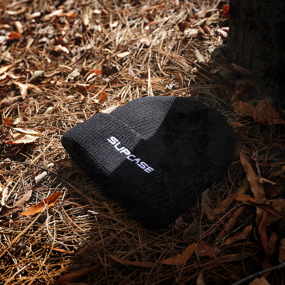 Official Limited Edition SUPCASE Beanie - Black Winter Hat for Men & Women | Warm Knit Skull Cap for Outdoor Activities, Sports & Casual Wear