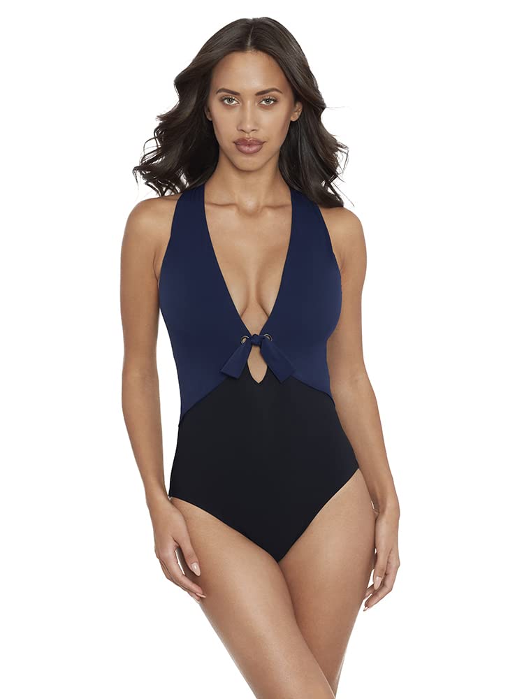 Women's One Piece Swimsuit - Copernicus Halley Plunge Neck Soft Cup Bathing Suit | Sexy Swimwear for Beach, Pool & Vacation