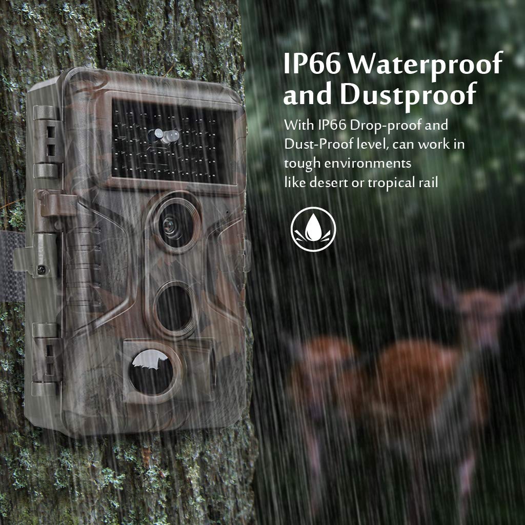 4-Pack Trail Camera 48MP 1296P HD Game Hunting Camera with Night Vision, Sound Recording & IP66 Waterproof - 100ft Range, 120° Wide Angle, 0.1s Trigger Speed for Wildlife Monitoring, Security Surveillance & Outdoor Adventure