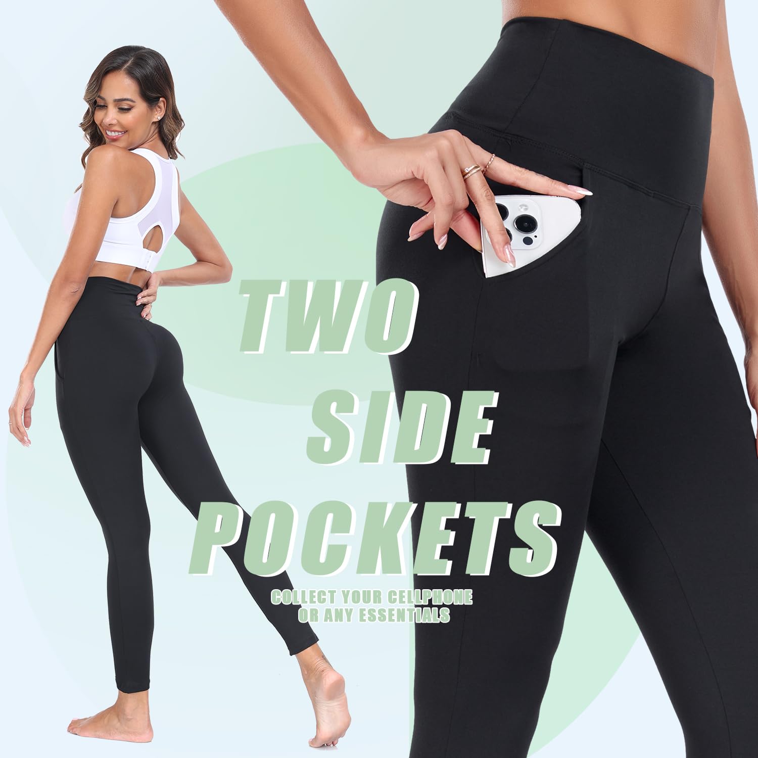 3 Pack High Waisted Yoga Pants for Women - Tummy Control Workout Leggings with Pockets, Non-See Through Gym Activewear - Perfect for Yoga, Running & Lounge Wear