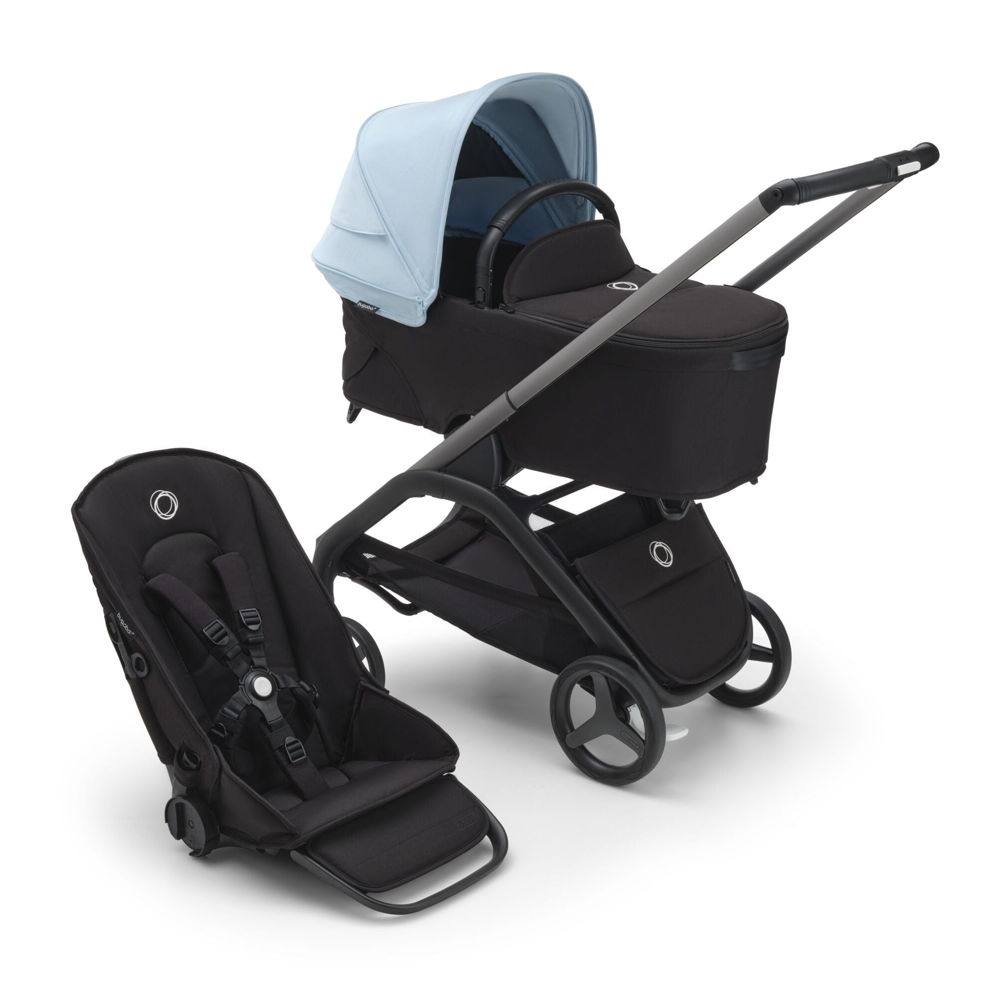 Bugaboo Dragonfly Complete Stroller with Bassinet - Lightweight Compact Travel Stroller for Newborns & Toddlers - Perfect for City Walks, Air Travel & Everyday Use