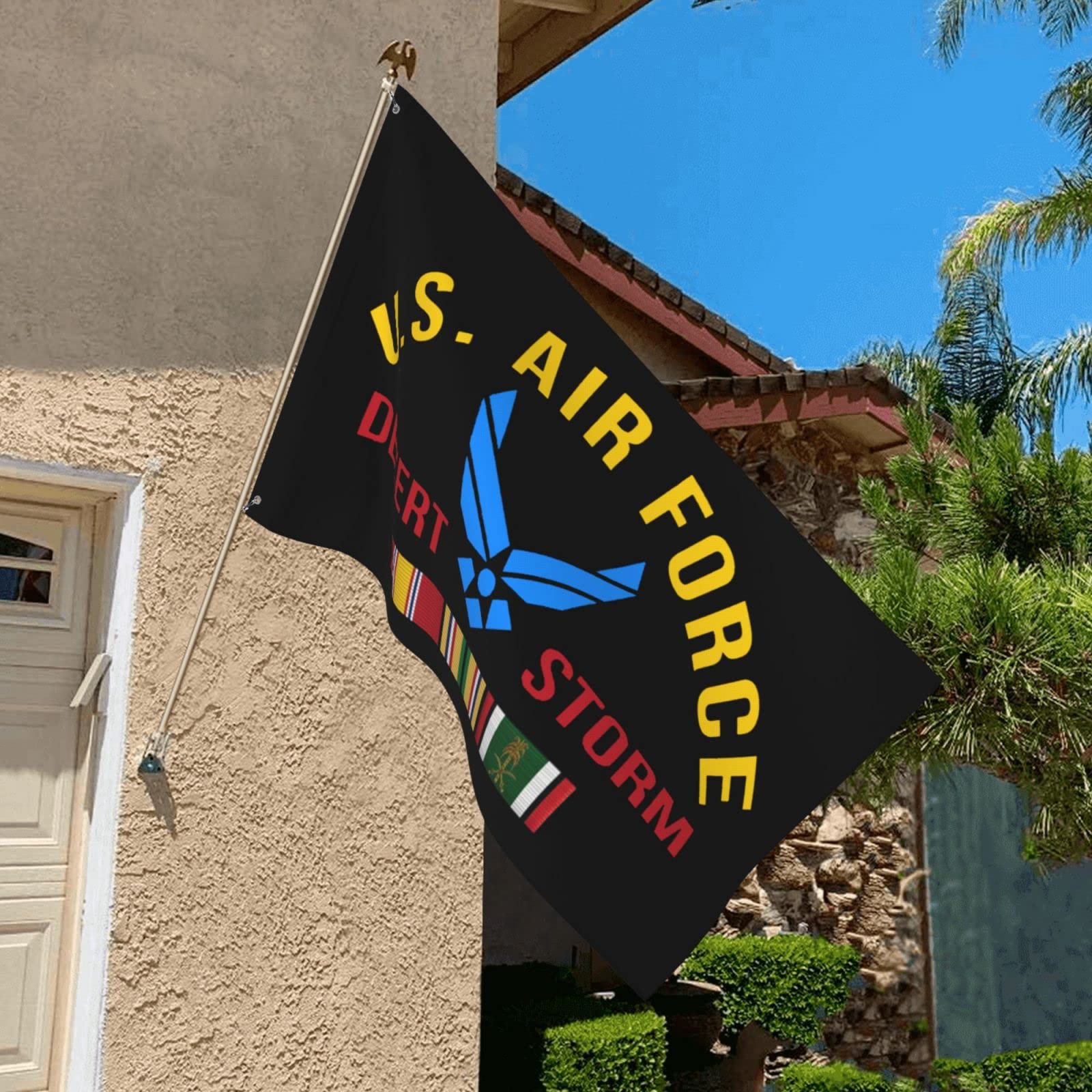 US Air Force Desert Storm Veteran Flag 3x5 FT - Outdoor American Military Garden & House Decor with Metal Grommets - Perfect for Yard, Banner, Patriotic Displays & Veterans Day Celebrations