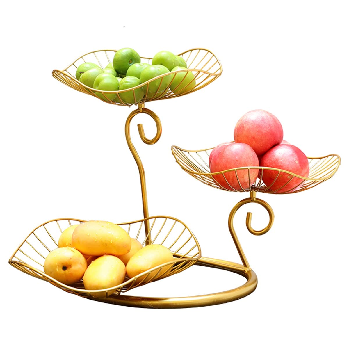 Black Fruit Basket - Kitchen Counter & Dining Table Organizer for Fruits, Snacks & Vegetables - Perfect for Home & Office Use