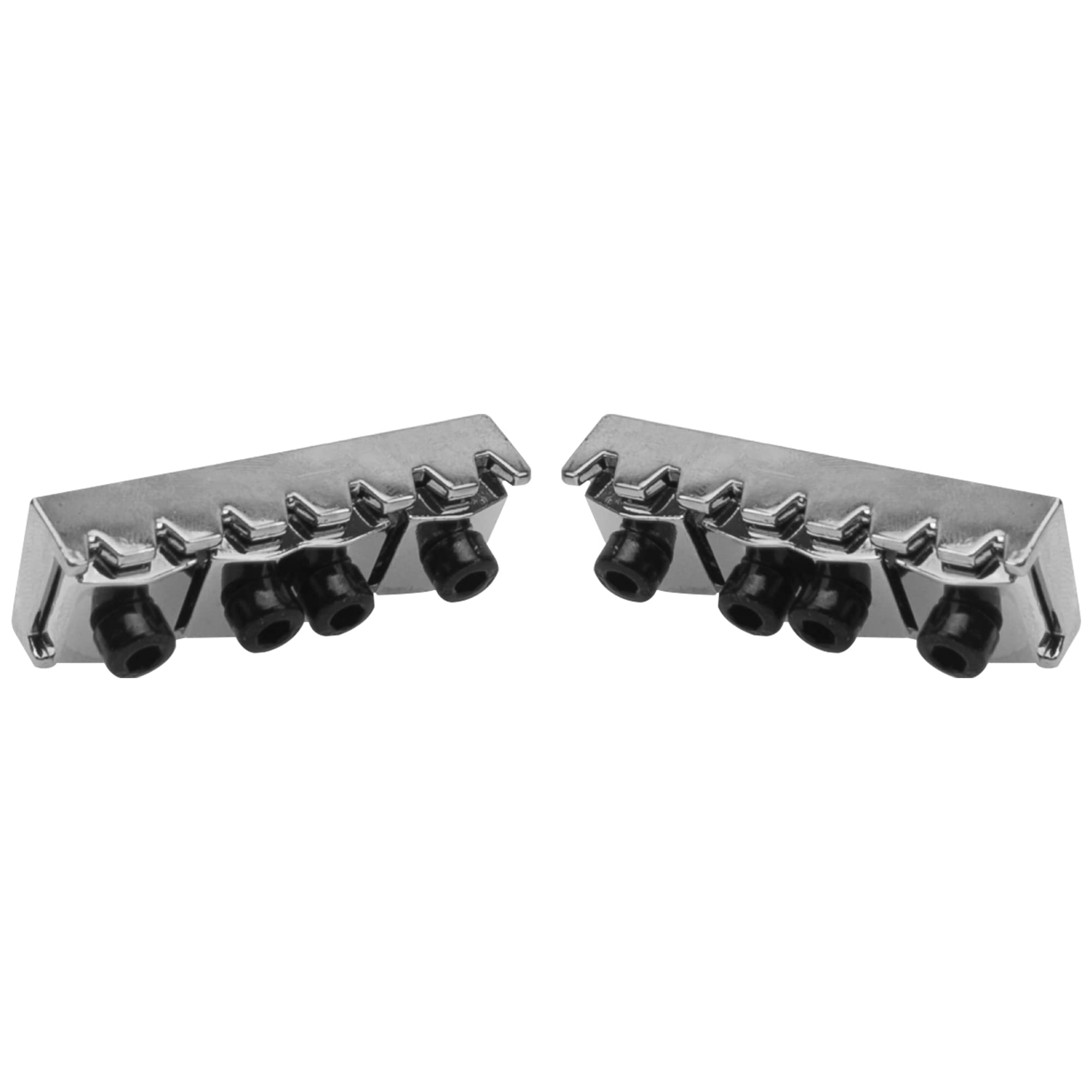 2Pcs Yootones 7 String Electric Guitar Locking Nut - 48mm Floyd Rose Tremolo Bridge Compatible Replacement Part (Silver) | Perfect for Guitar Maintenance & Upgrades