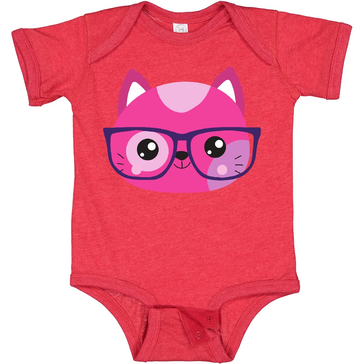 Hipster Cat Bodysuit with Glasses for Baby & Kids Playtime