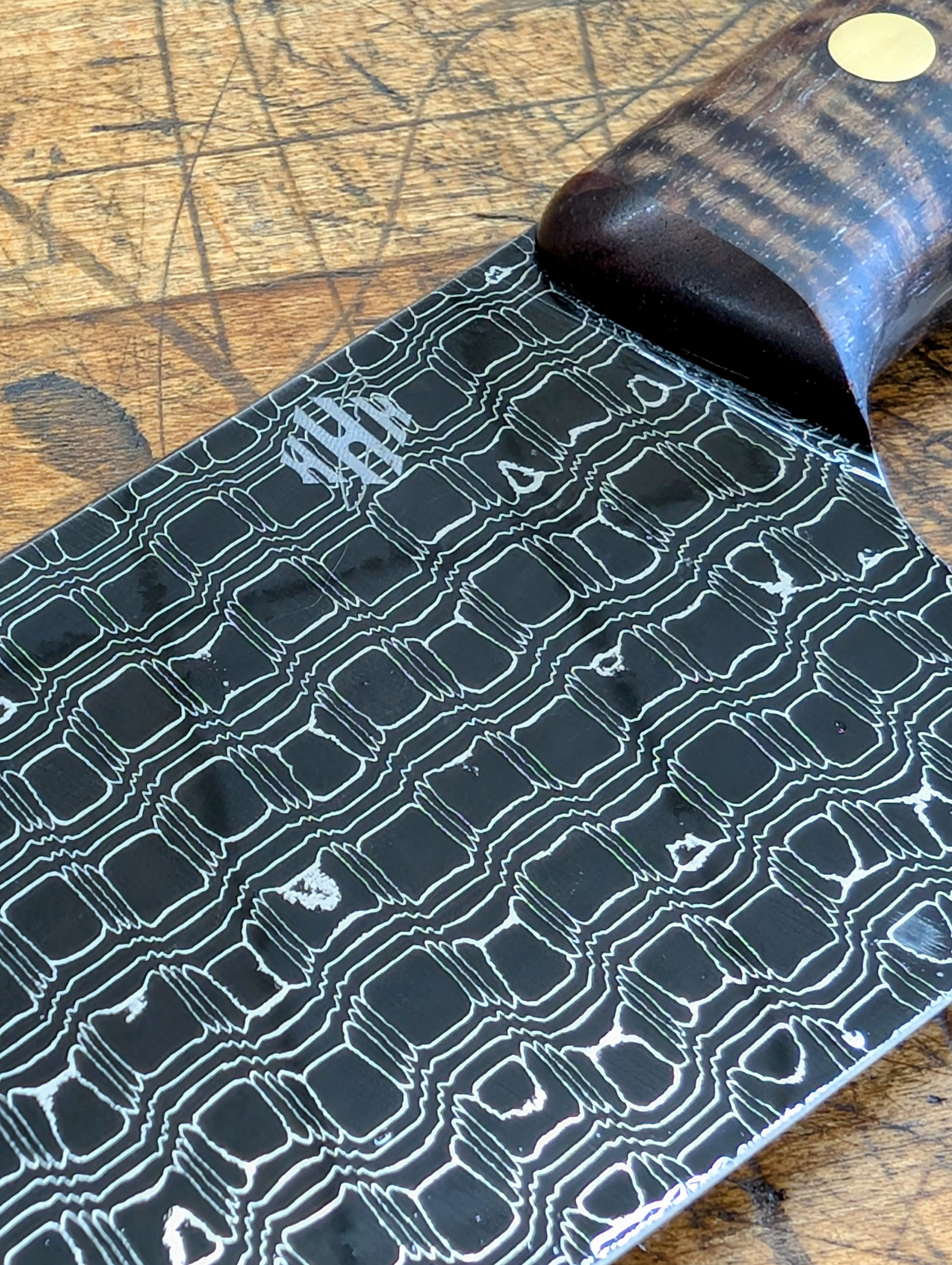 Premium 260mm Reptile Pattern Gyuto Knife - Handcrafted Custom Chef Knife for Professional Cooking & Slicing | Perfect for Sushi, Meat Cutting & Kitchen Prep