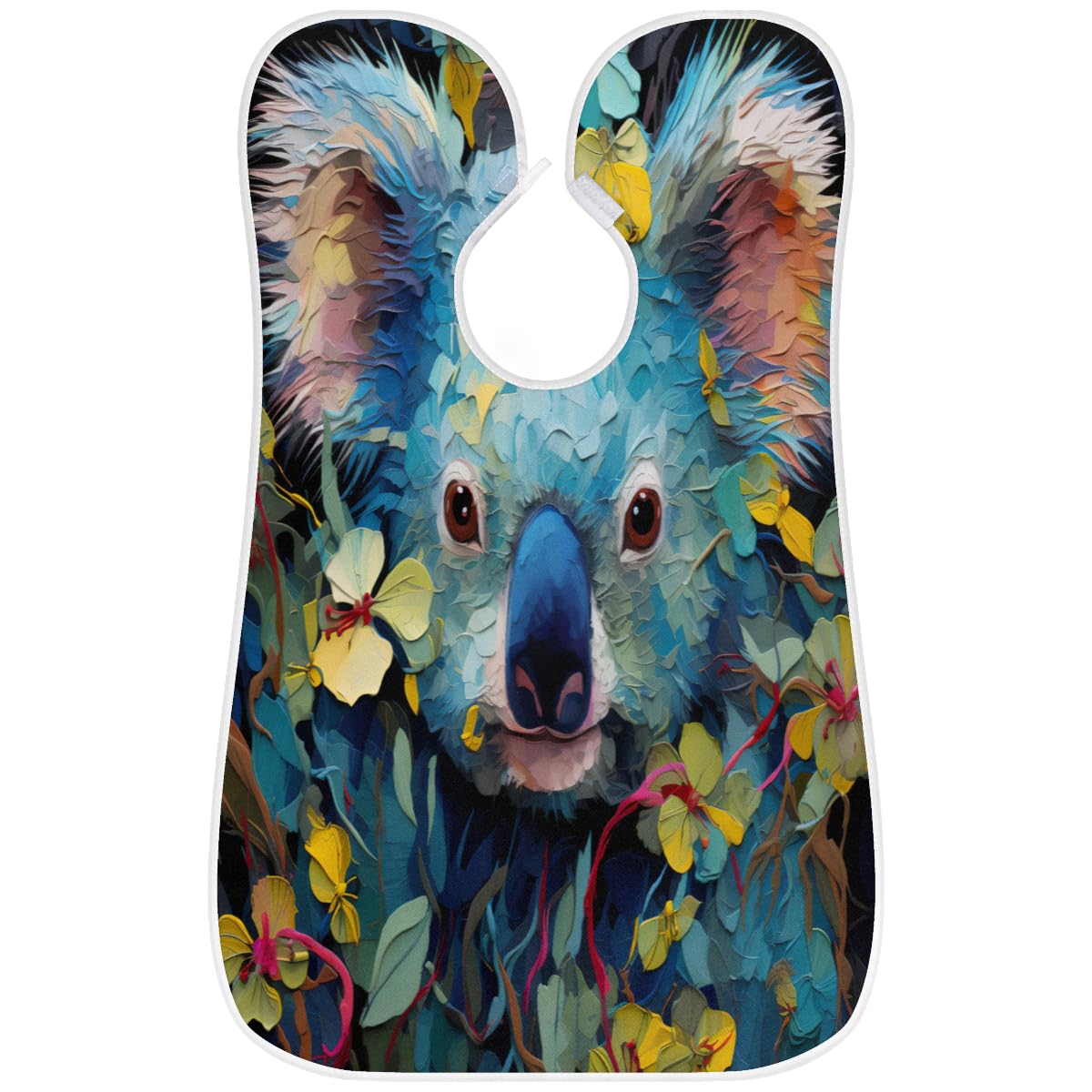 Sloth Leaf Print Beard Bib for Men - Waterproof Shaving Apron for Hair Dye & Makeup - Hair Cutting Cape & Sink Hair Catcher - Perfect Gift for Barbers & Beard Grooming (Great for Home Salon & Professional Use)