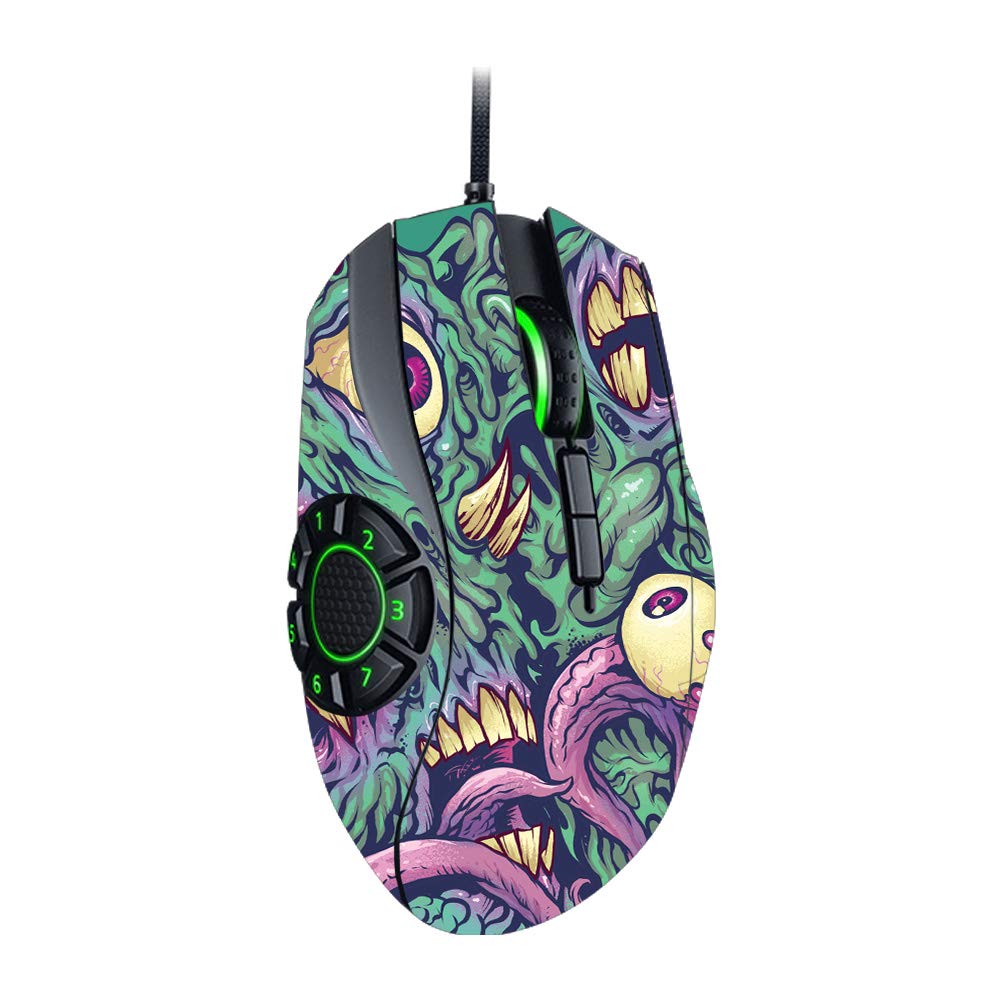 MightySkins Vinyl Decal Wrap Cover for Razer Naga Hex V2 Gaming Mouse - Eyes & Teeth Design | Protective, Durable Skin | Easy to Apply & Remove | Made in USA | Perfect for Gaming Setups & PC Accessories Customization