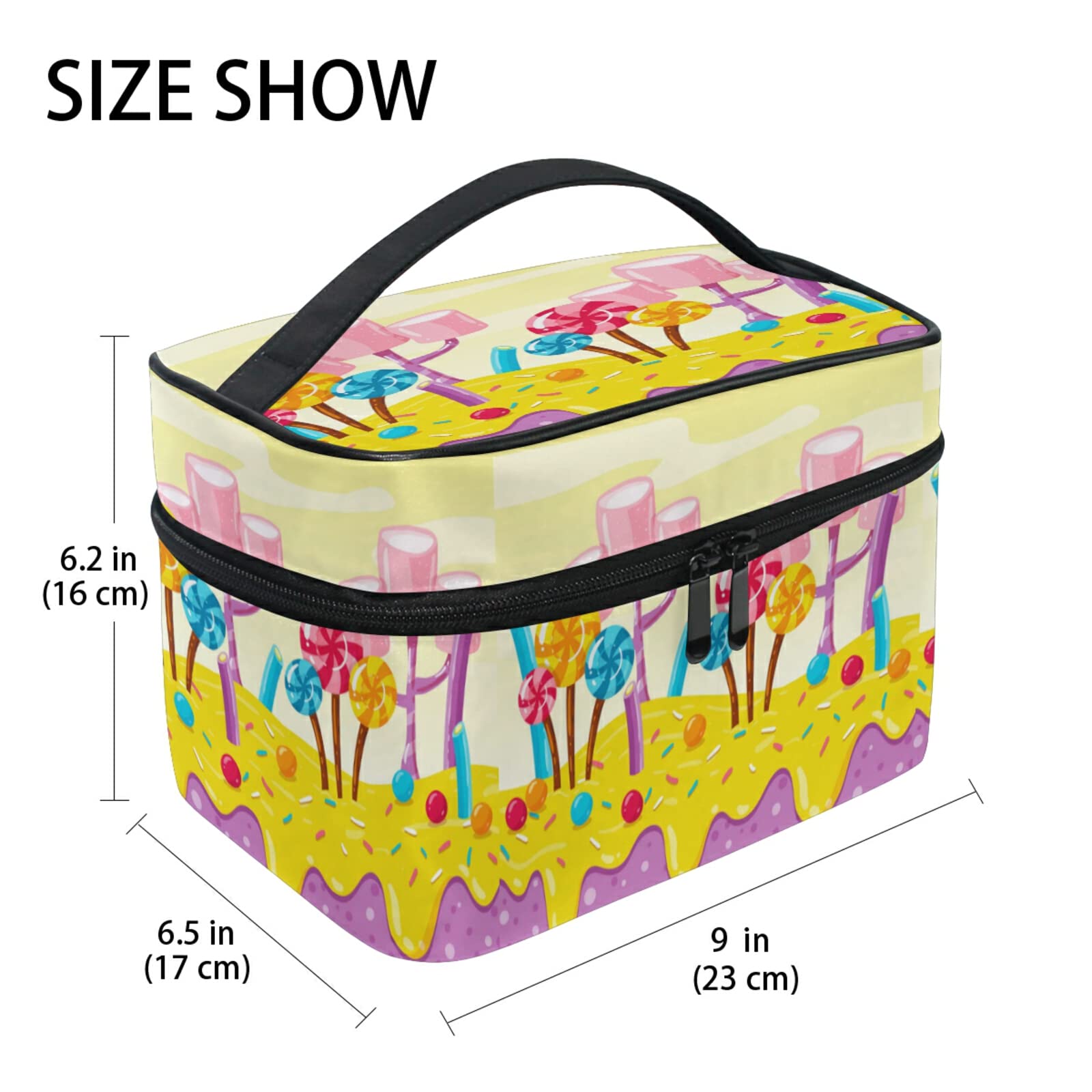 Adorable Baby Shower Gift Candy Cake Makeup Bag for Women - Cute Cosmetic Organizer & Travel Toiletry Case - Perfect for Bridesmaid Gifts, Birthday Presents & Travel Essentials