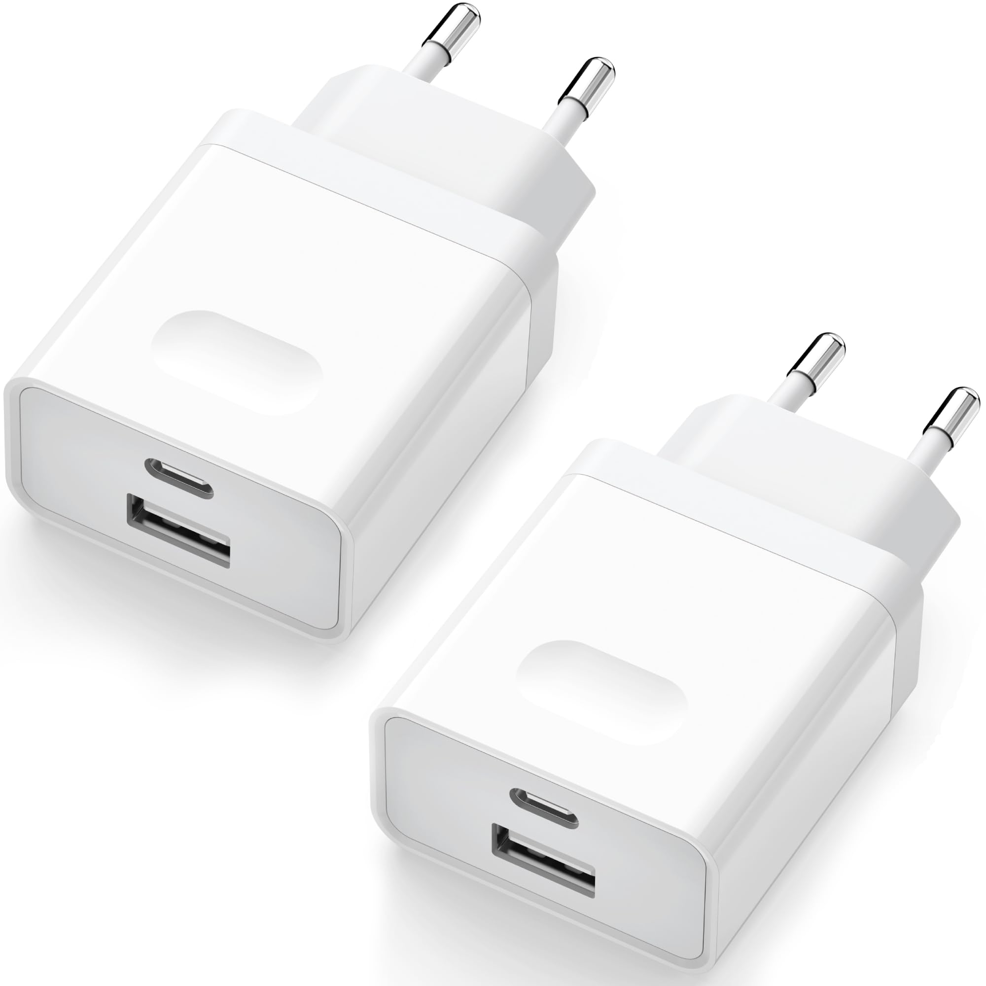 2-Pack 20W USB C Fast Charger Block - Dual Port Wall Charger for iPhone 16/15/14/13/12/11 Pro Max/SE/XS/XR/8/7/6S Plus/Mini & iPad, Samsung Galaxy - Quick Charge 3.0 Type C Power Adapter | Perfect for Home, Office & Travel Charging