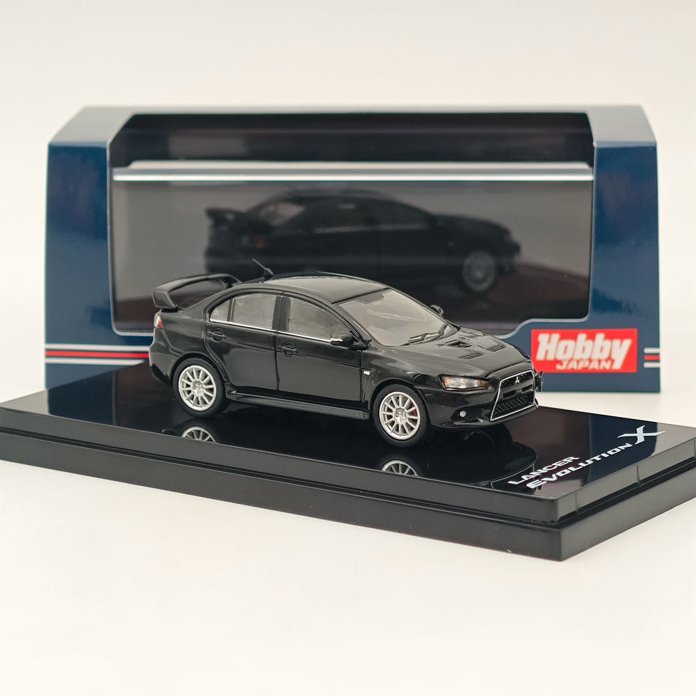 1/64 Mitsubishi Lancer Evolution X Phantom Black Pearl Diecast Model Car - Limited Edition Collectible for Car Enthusiasts & Hobbyists - Perfect for Display, Gifts, and Model Car Collections