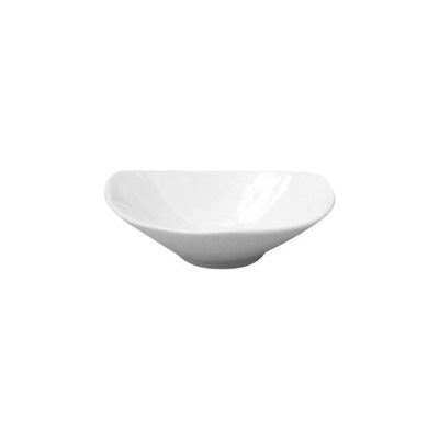 Premium Fine Bone China William 4 Oz Triangle Soup Bowl - Elegant White Porcelain for Soups, Desserts & Appetizers - Perfect for Dinner Parties, Restaurants & Home Dining