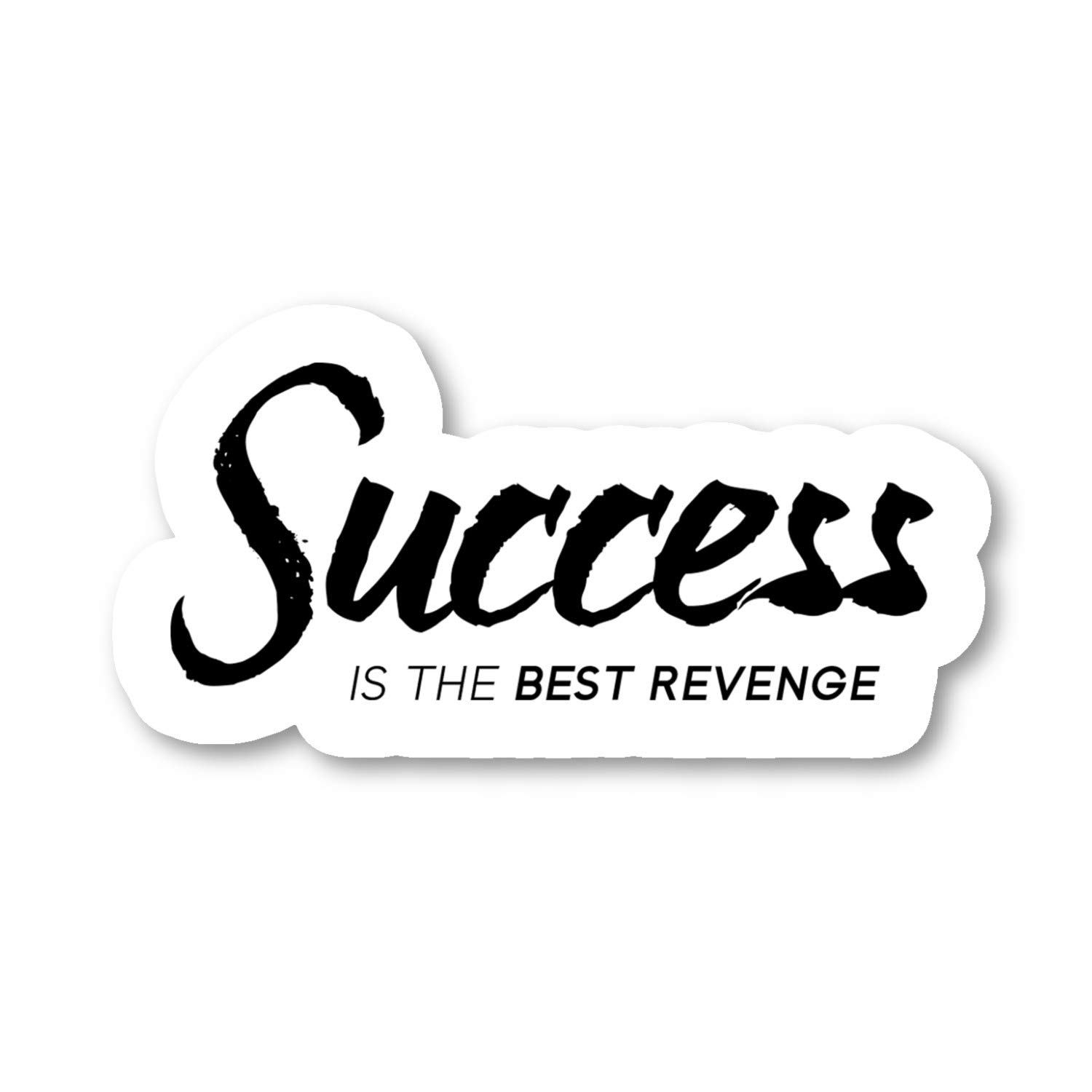 Success is The Best Revenge Sticker - Motivational Vinyl Decal for Laptop, Phone, Tablet (2.5 Inch) - Waterproof & Durable - Perfect for Office, School, Gym & Personal Belongings