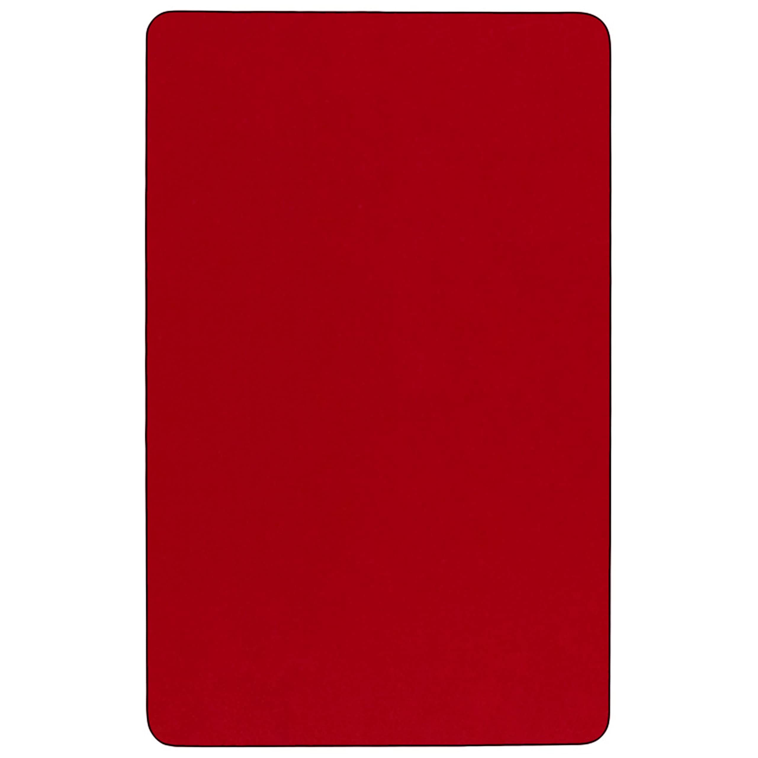 24x48 Inch Adjustable Red Thermal Laminate Activity Table - Perfect for Classrooms, Offices & Events