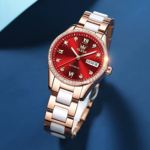 L6637: Two tone strap & Red dial