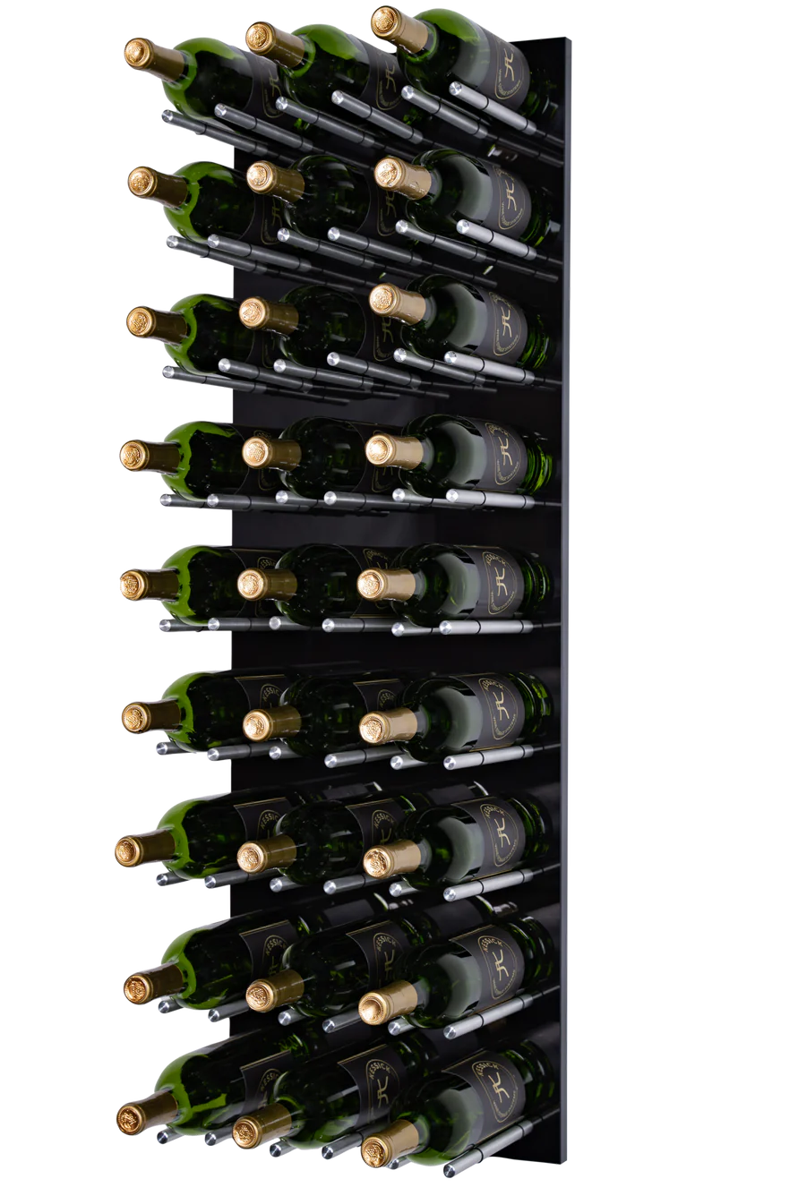 Kessick Wine as Art 14x42 Vertical High Gloss Wall Mounted Wine Rack - Elegant Wine Storage Solution for Home, Office, or Restaurant Decor